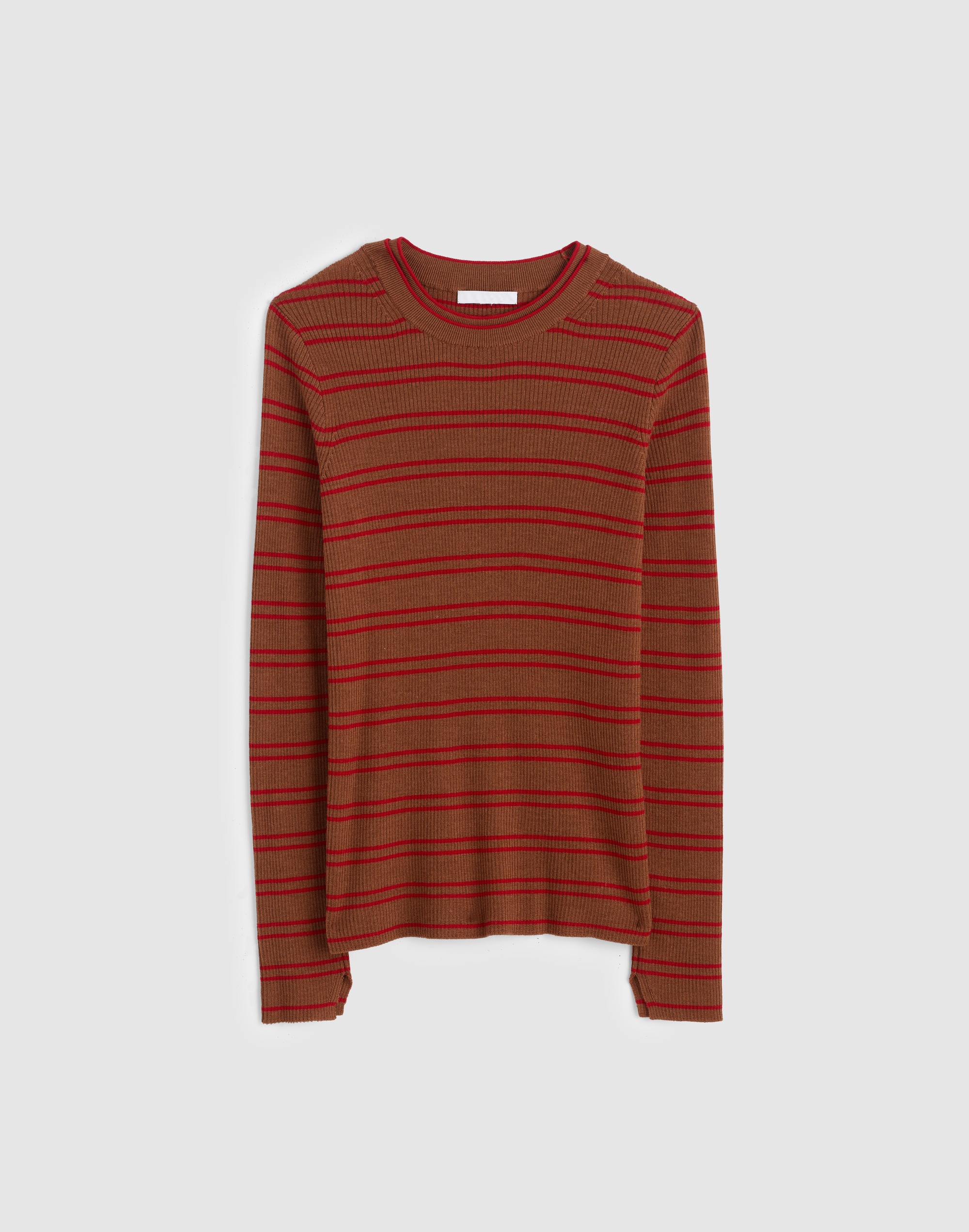Double Layered Crewneck in Merino-Silk Blend