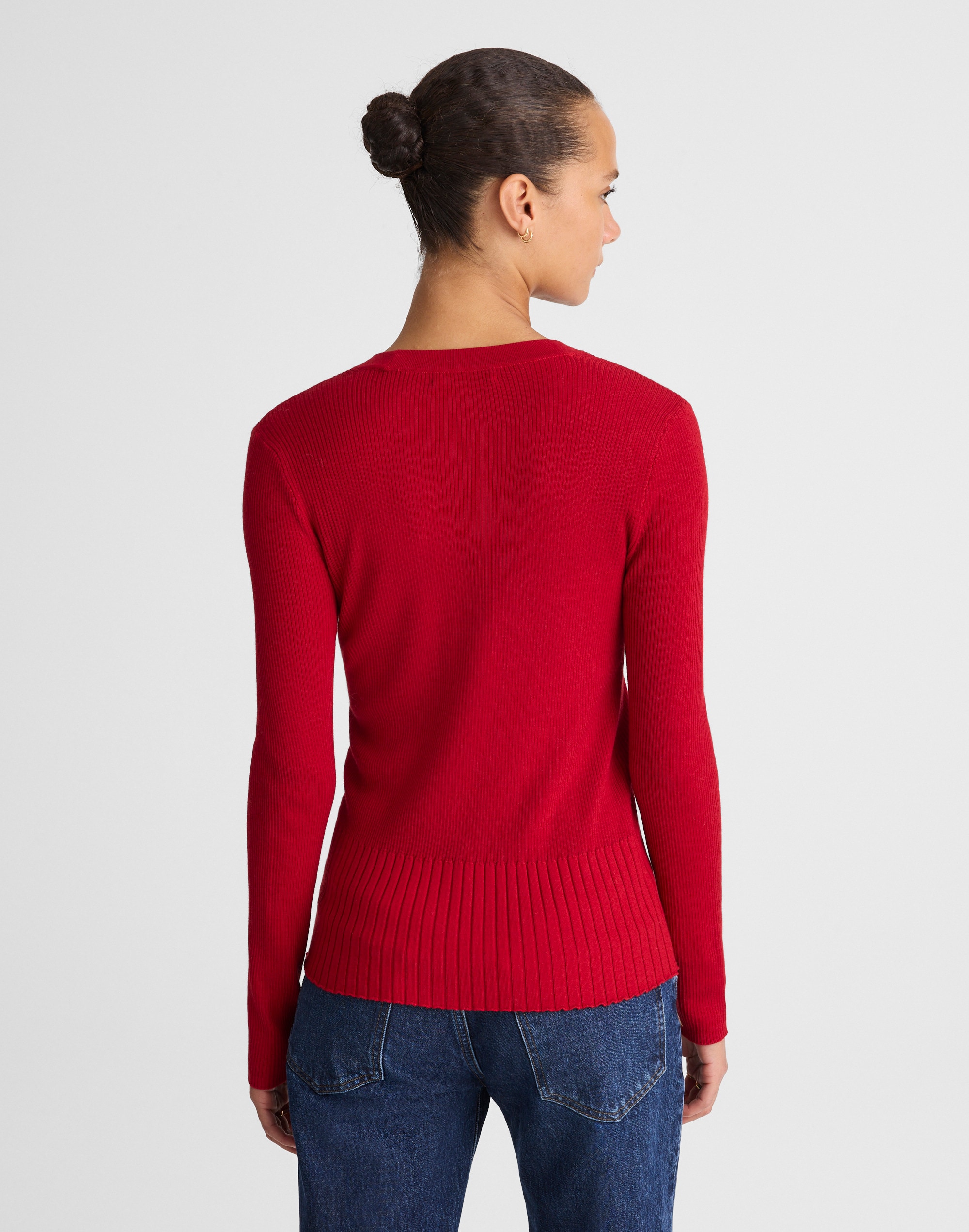 V-Neck Cardigan Merino-Silk Blend