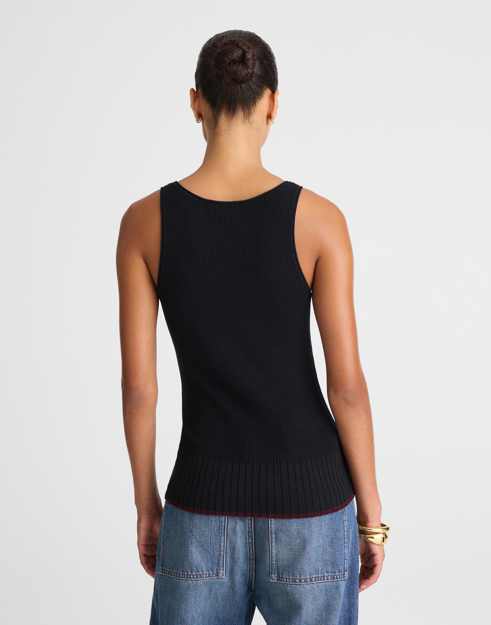 Sleeveless Sweater Top in Merino-Silk Blend