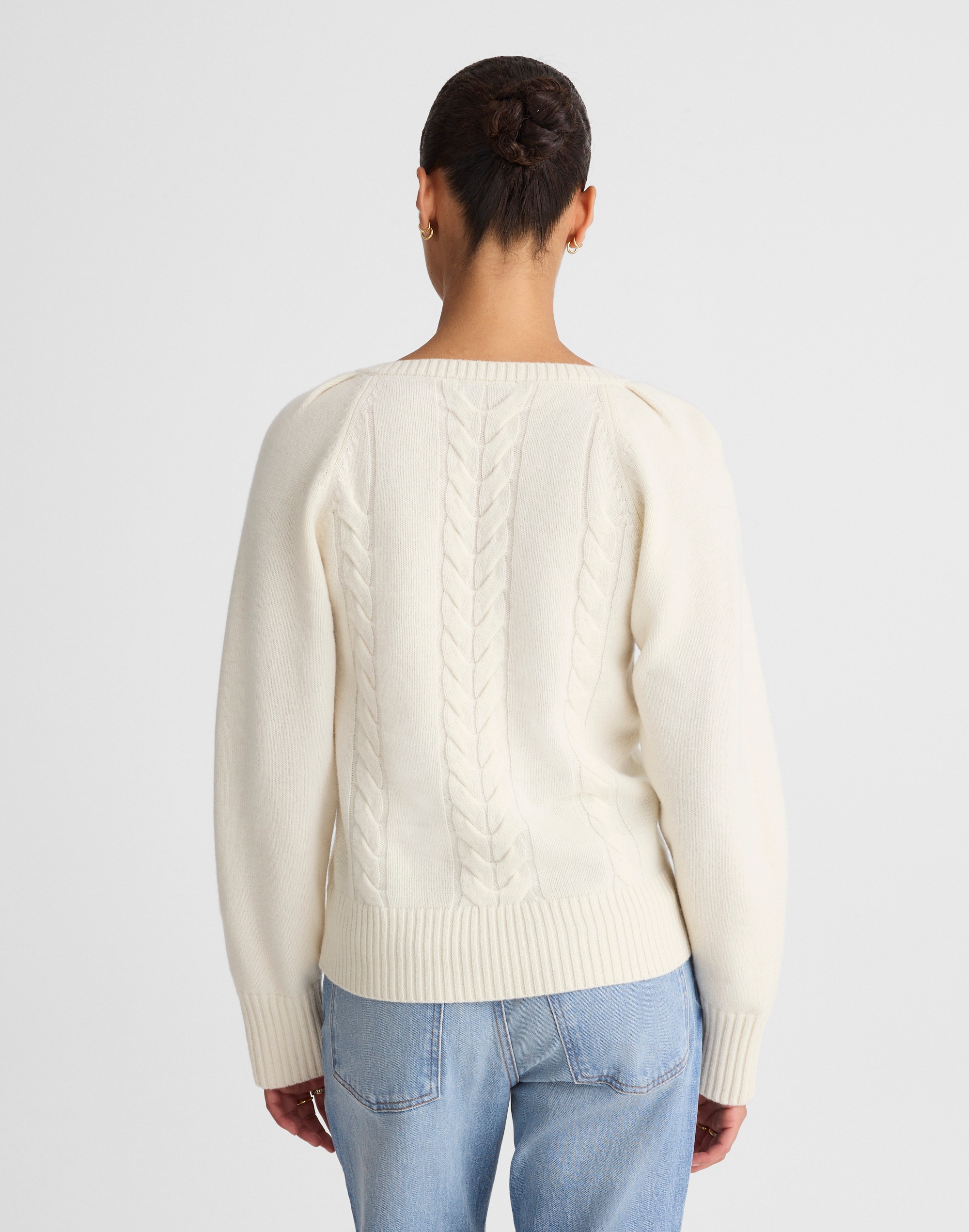 V-Neck Pullover Sweater in Merino Wool