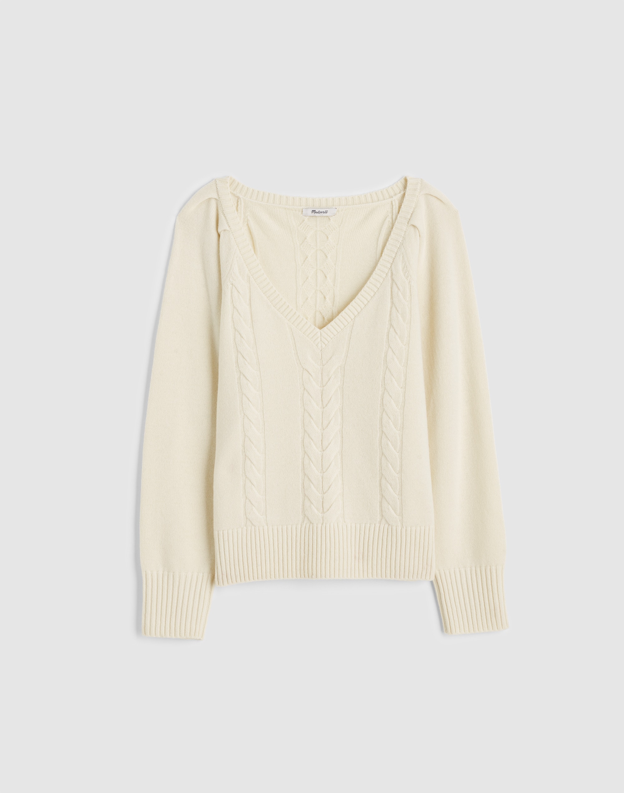 V-Neck Pullover Sweater in Merino Wool