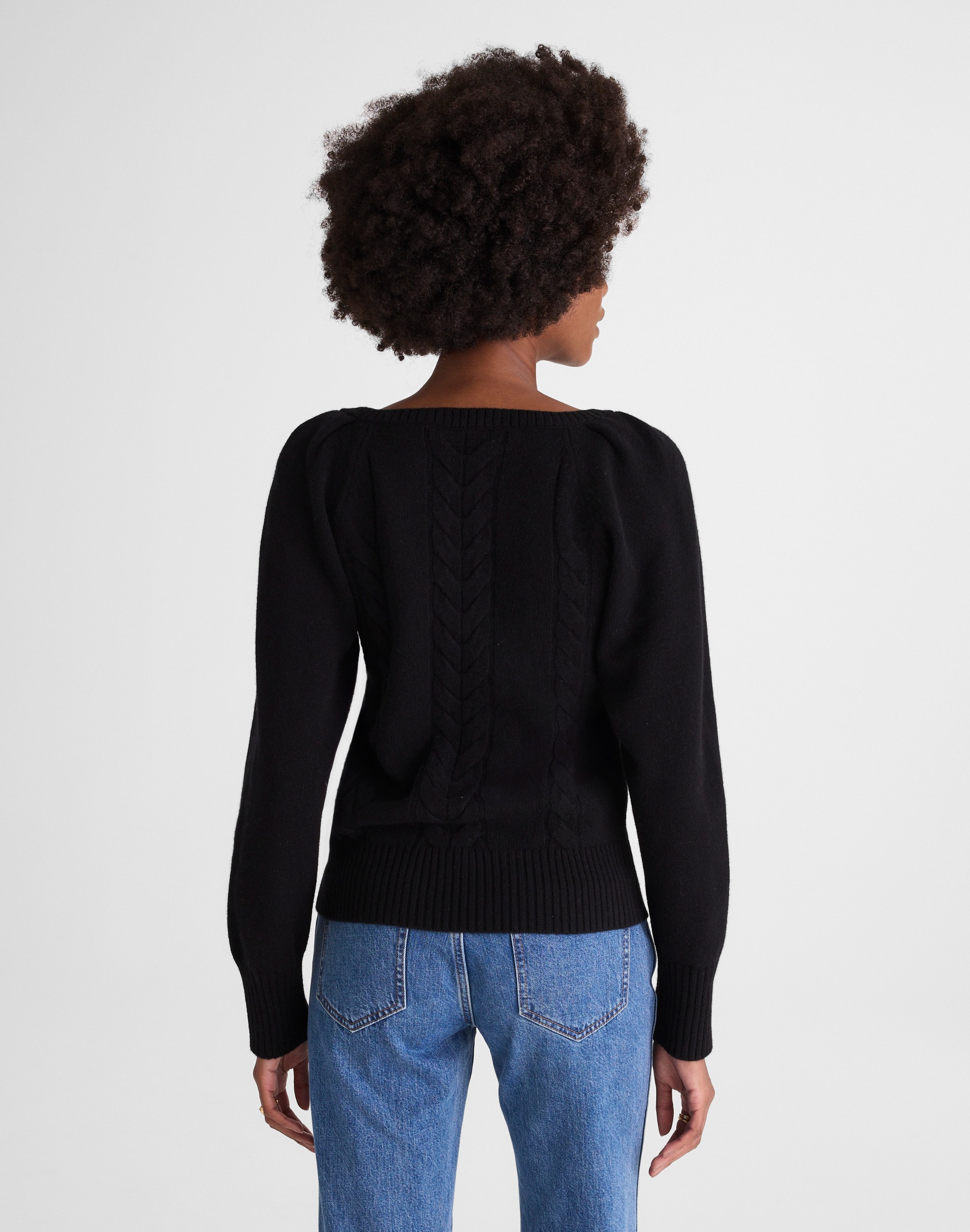 V-Neck Pullover Sweater in Merino Wool