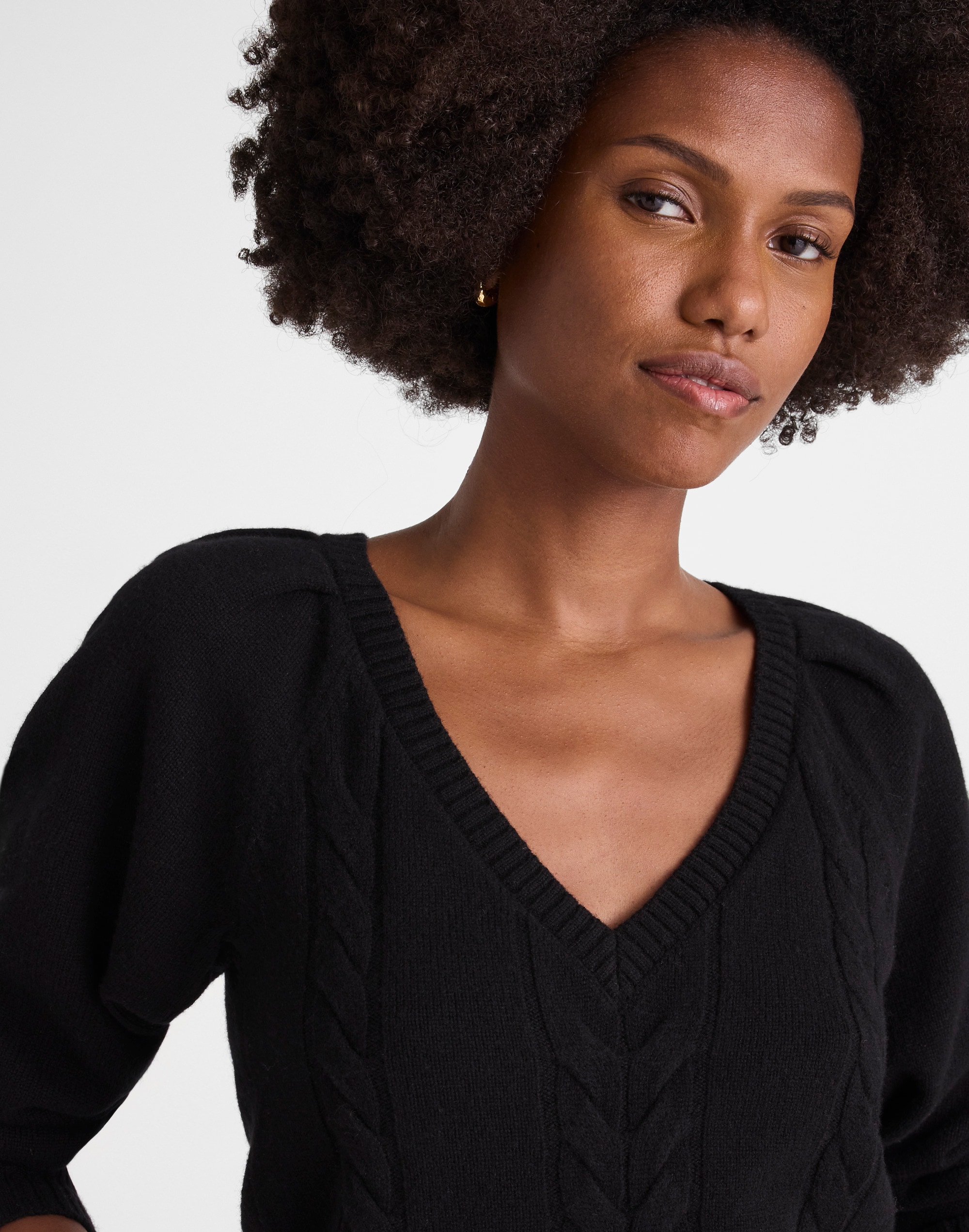 V-Neck Pullover Sweater in Merino Wool