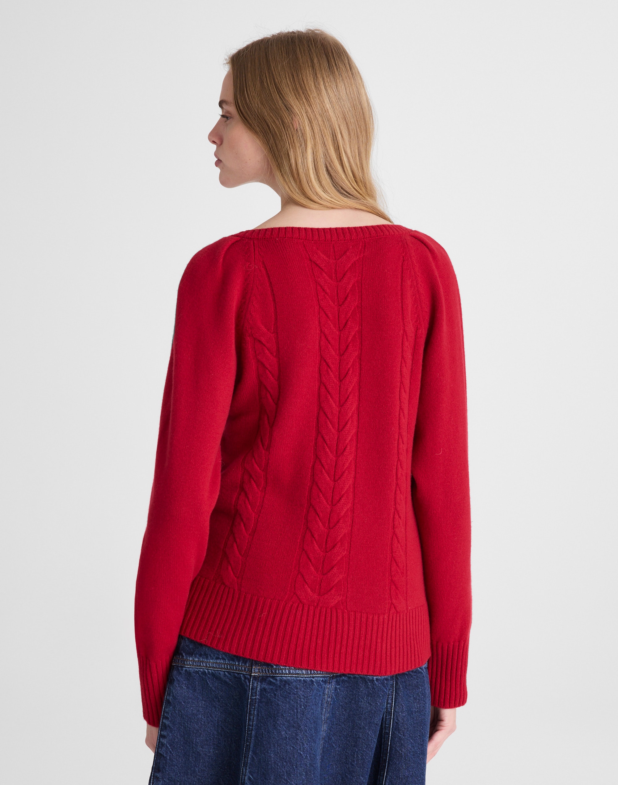 V-Neck Pullover Sweater Merino Wool