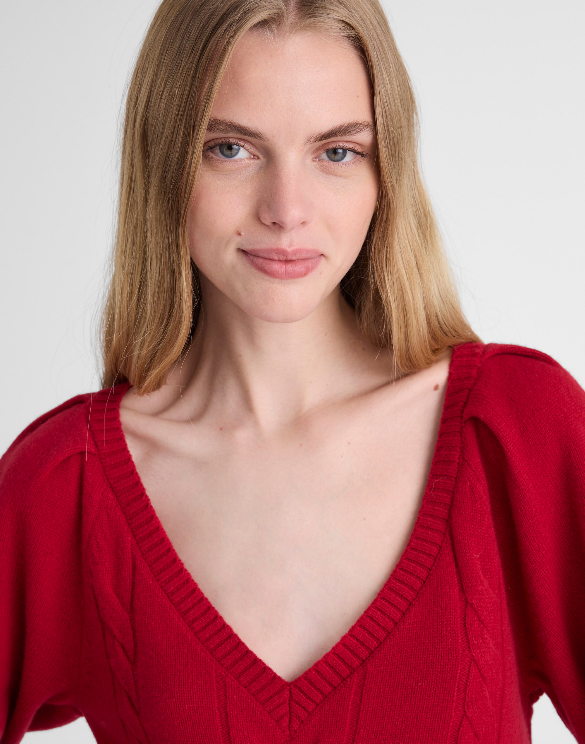 V-Neck Pullover Sweater Merino Wool