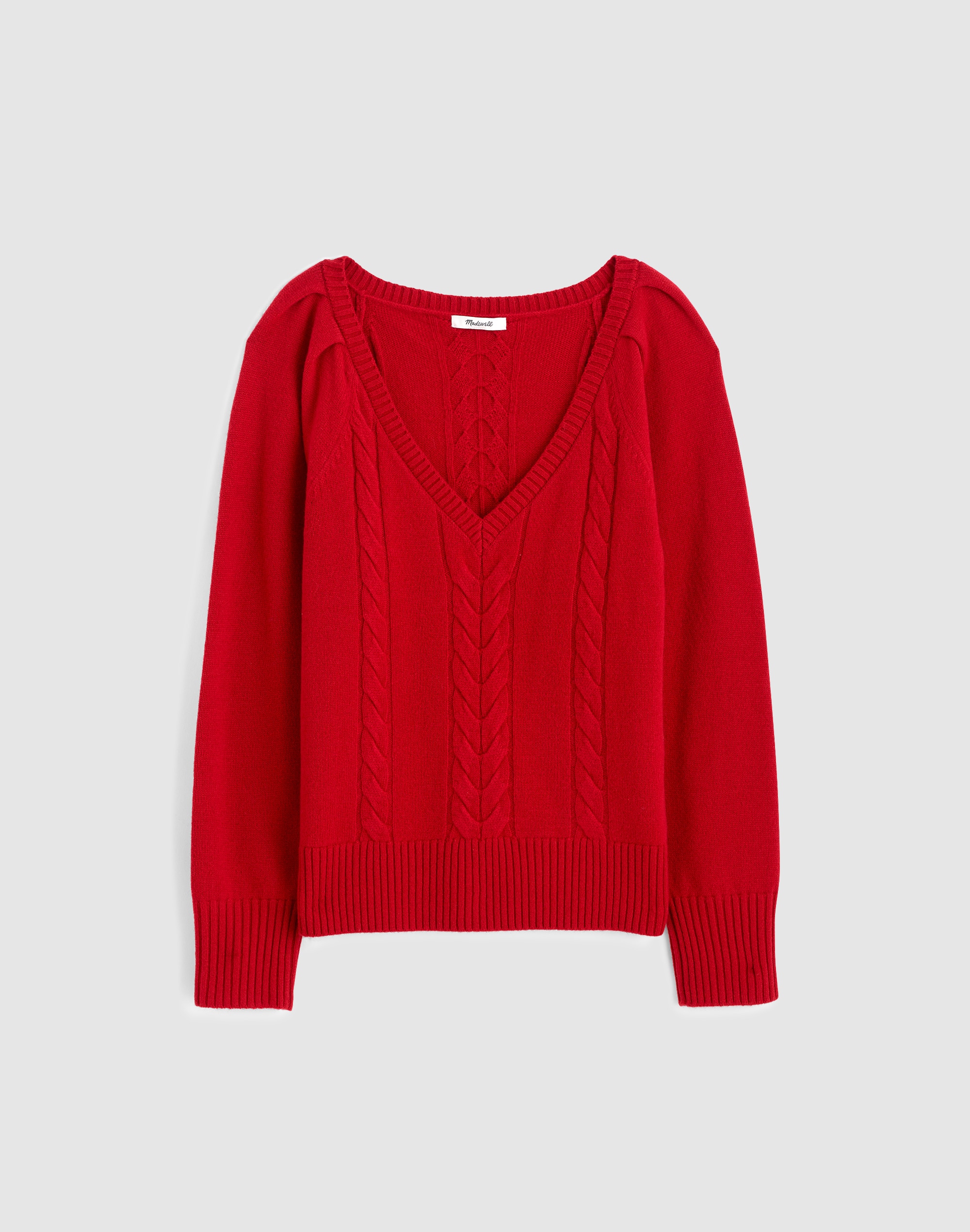 V-Neck Pullover Sweater Merino Wool