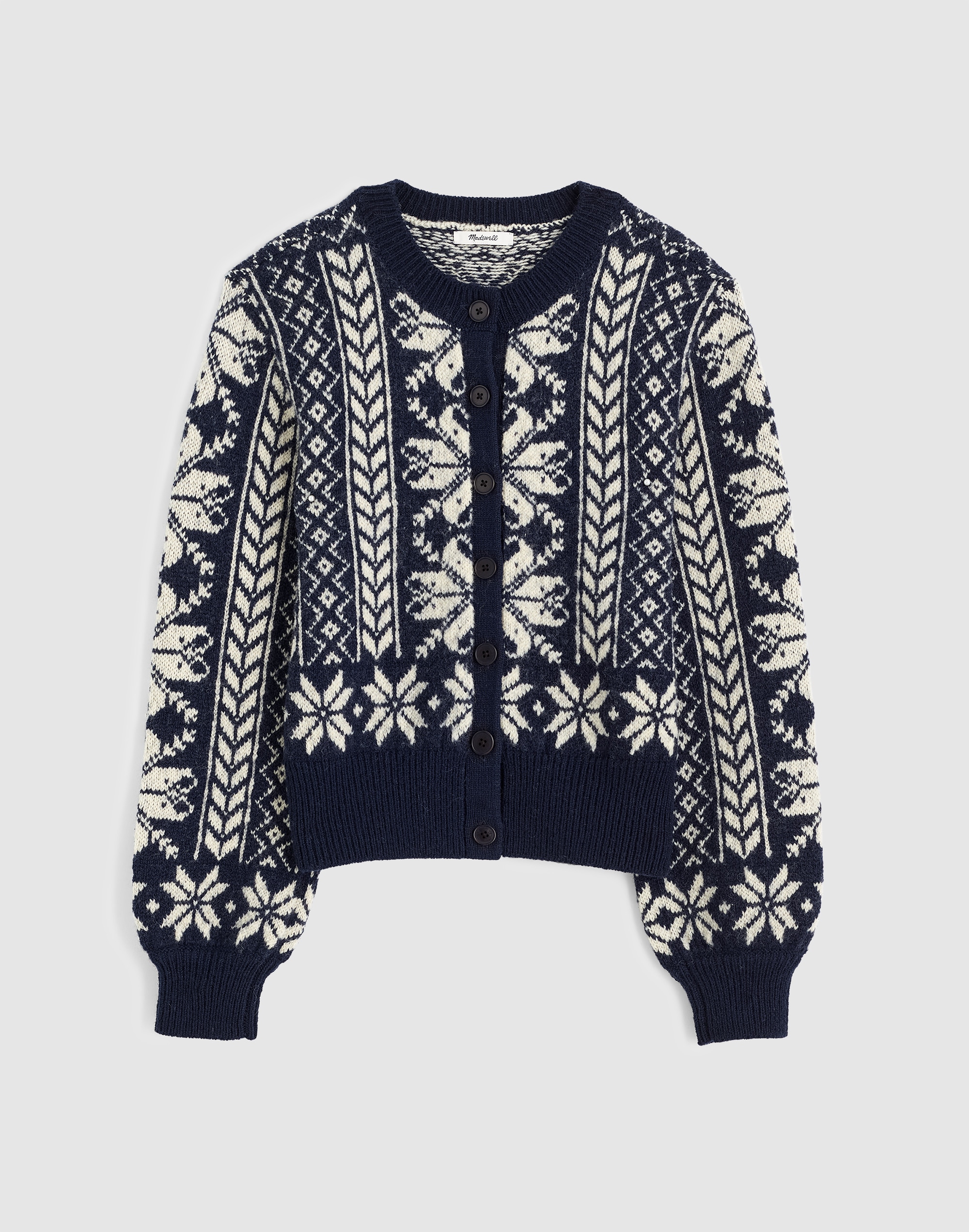 Fair Isle Cardigan Jacket in Wool