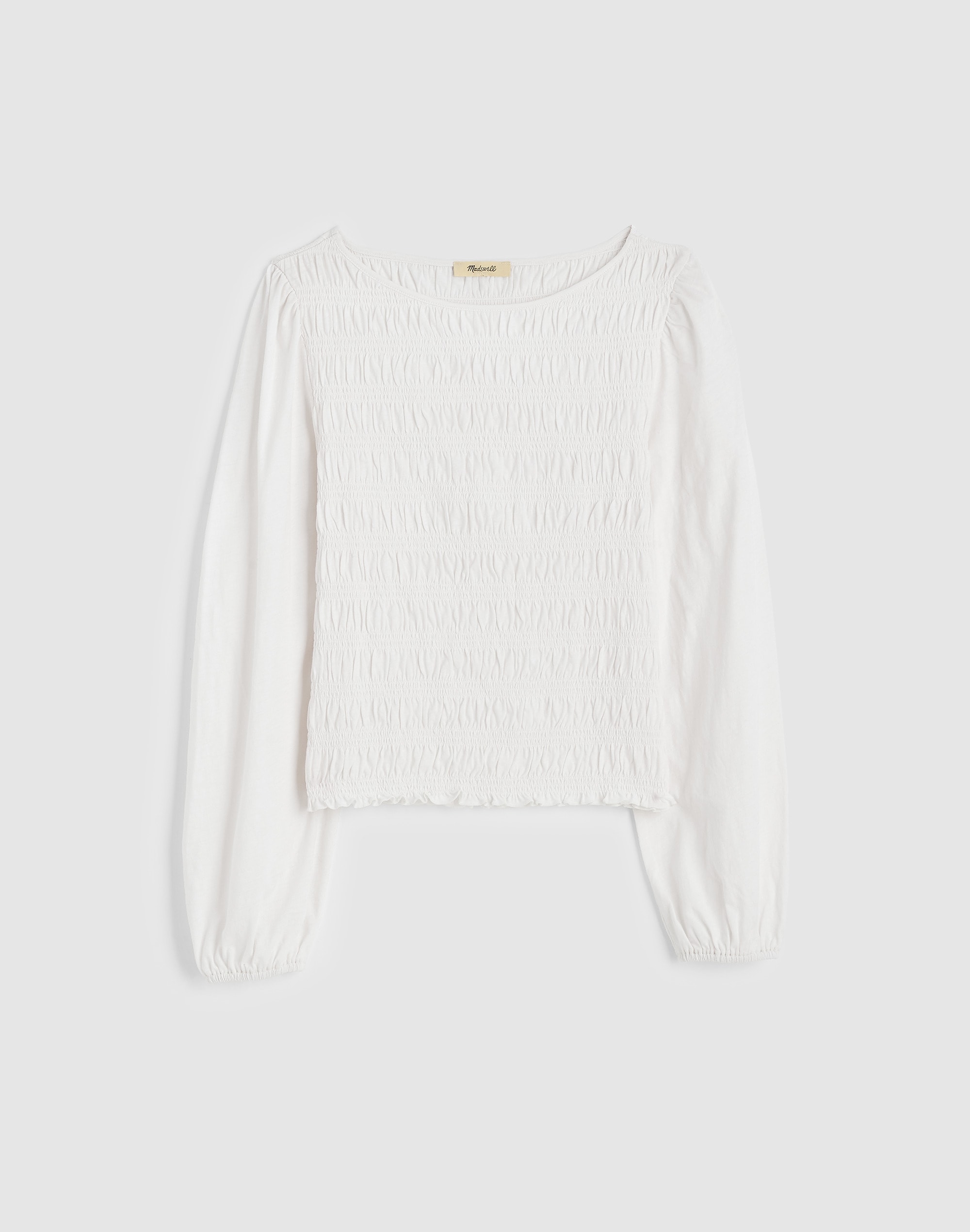 Smocked Boatneck Top