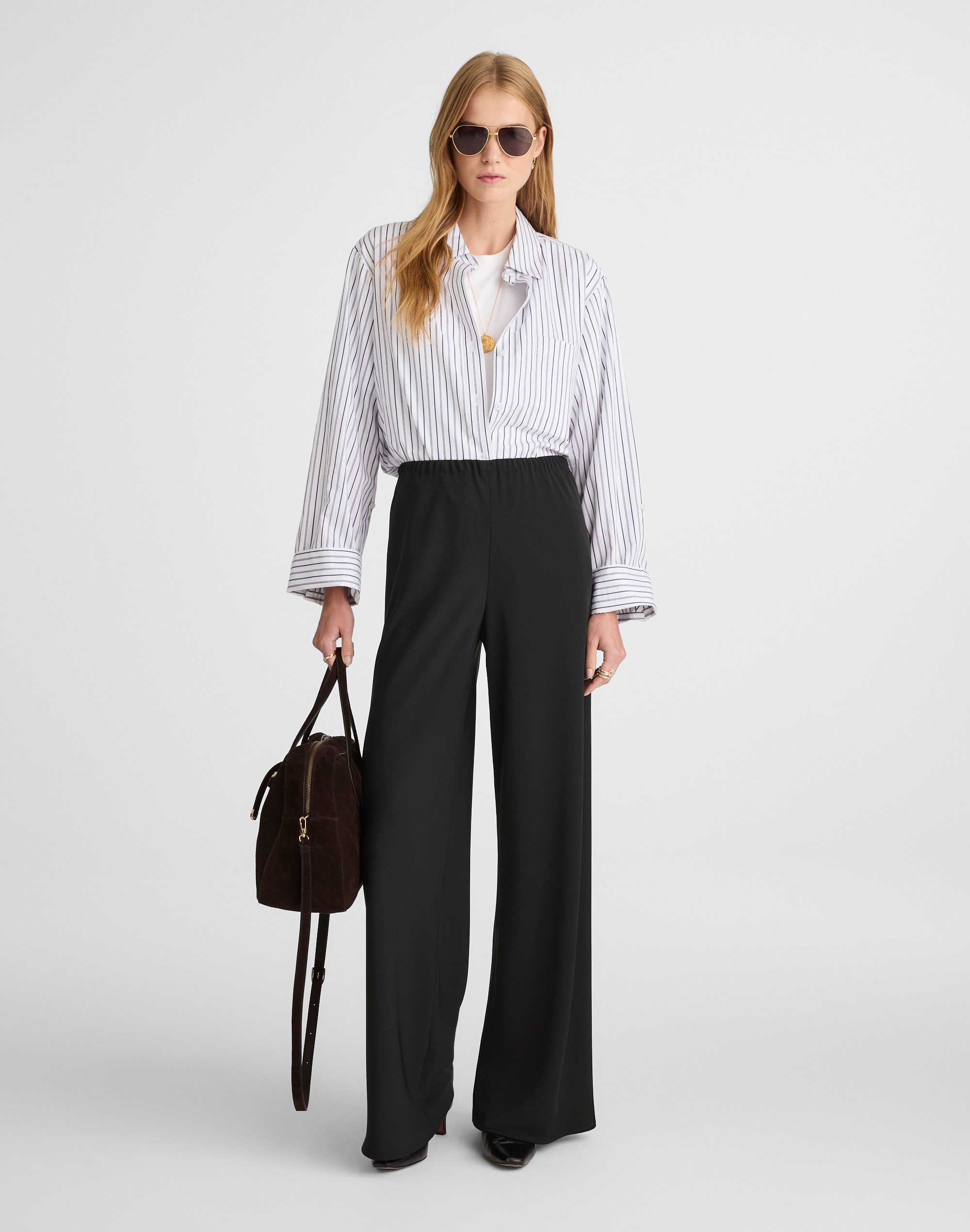 Pull-On Pants in Crepe