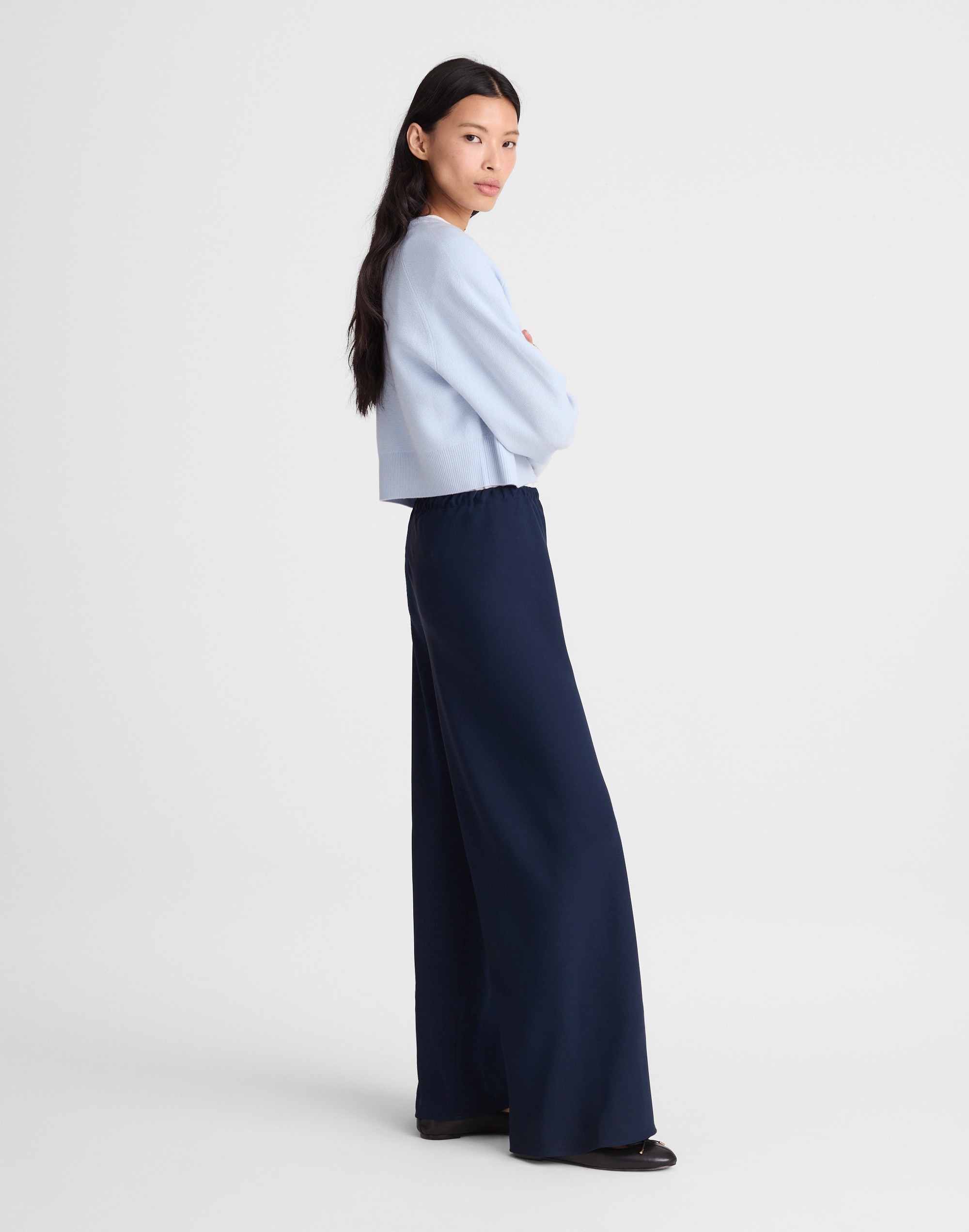 Pull-On Pants in Crepe