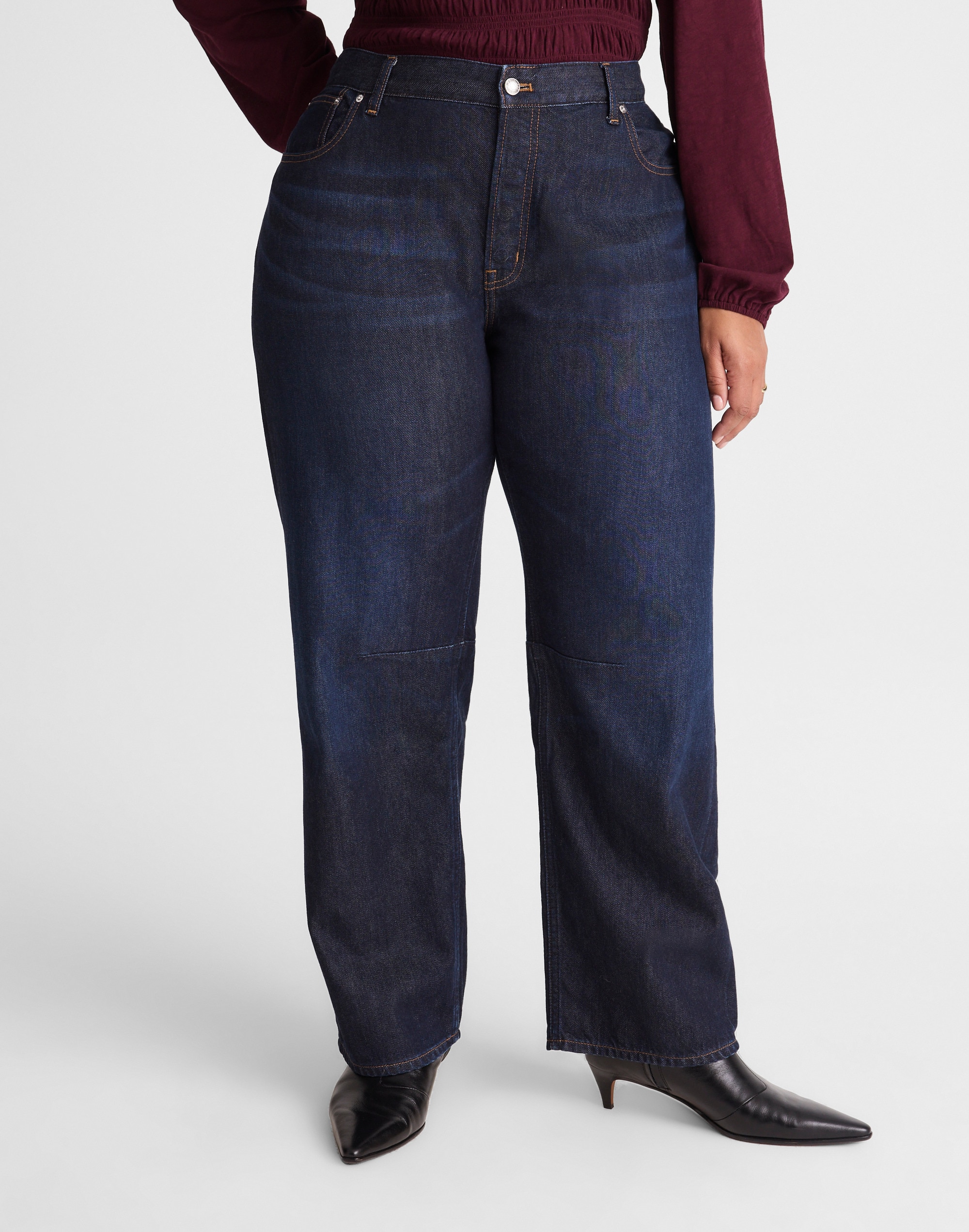 The Plus Darted Barrel-Leg Jean