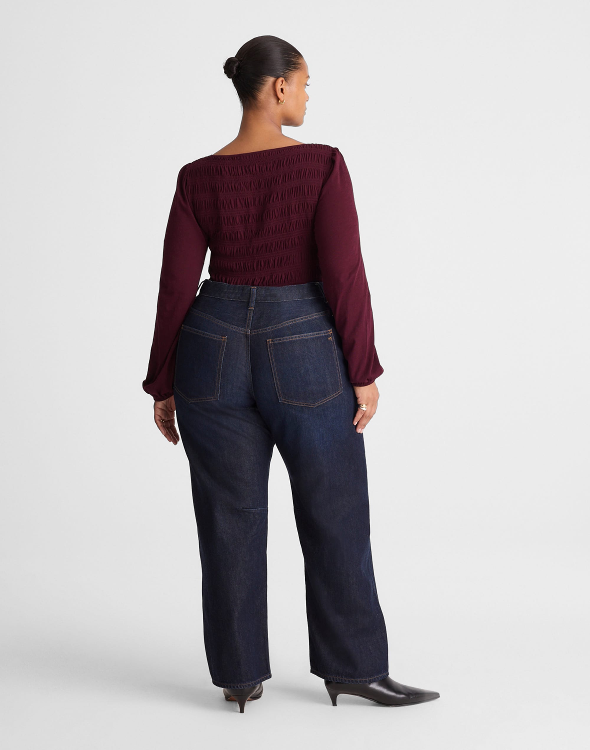 The Plus Darted Barrel-Leg Jean