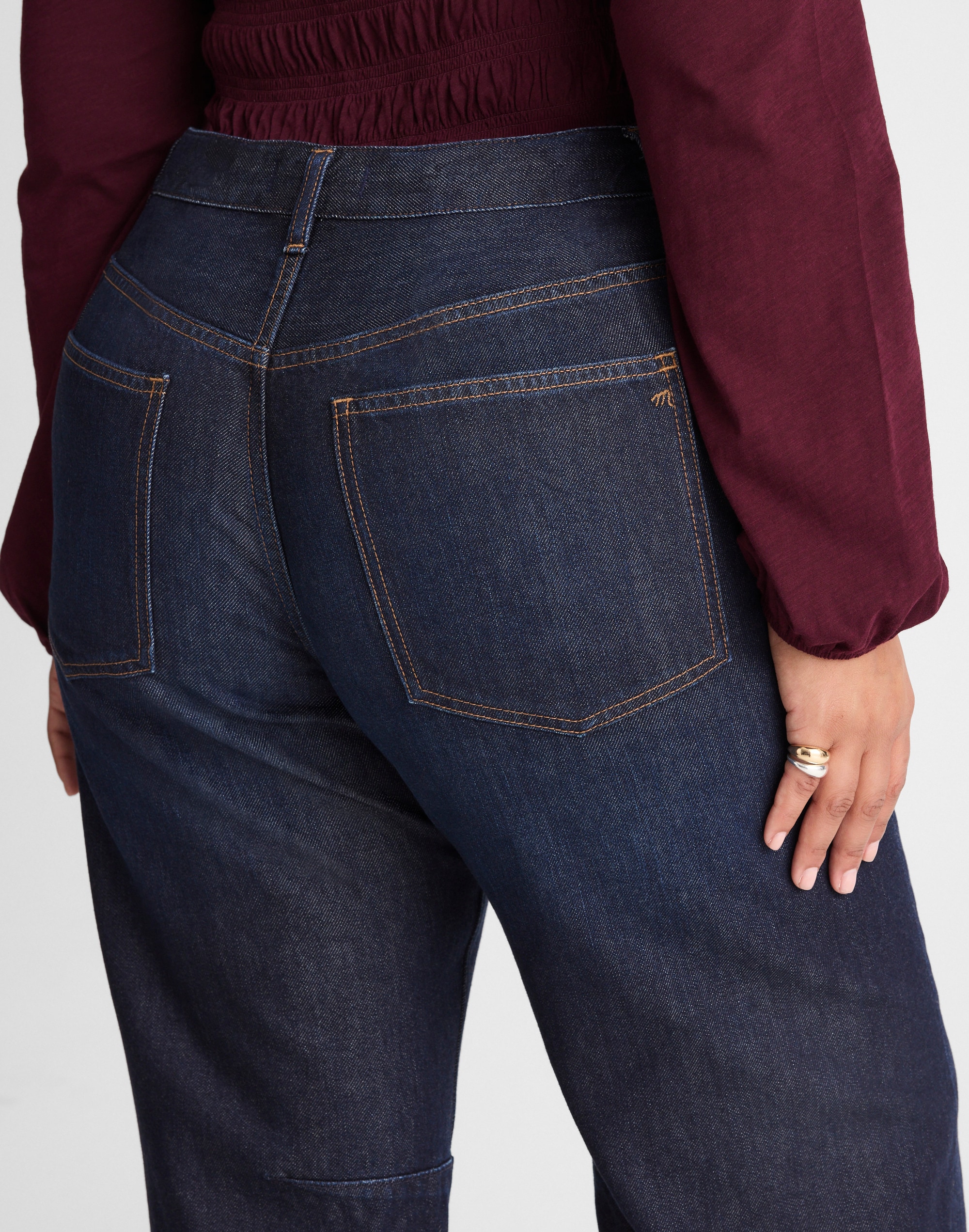 The Plus Darted Barrel-Leg Jean