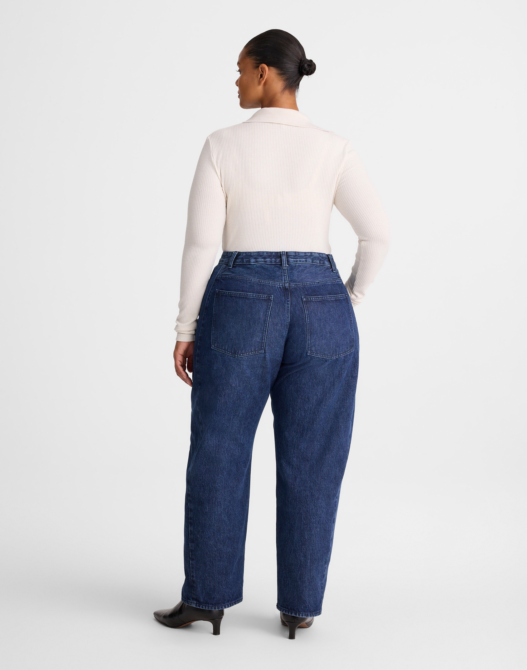 The Plus Pieced Barrel-Leg Jean