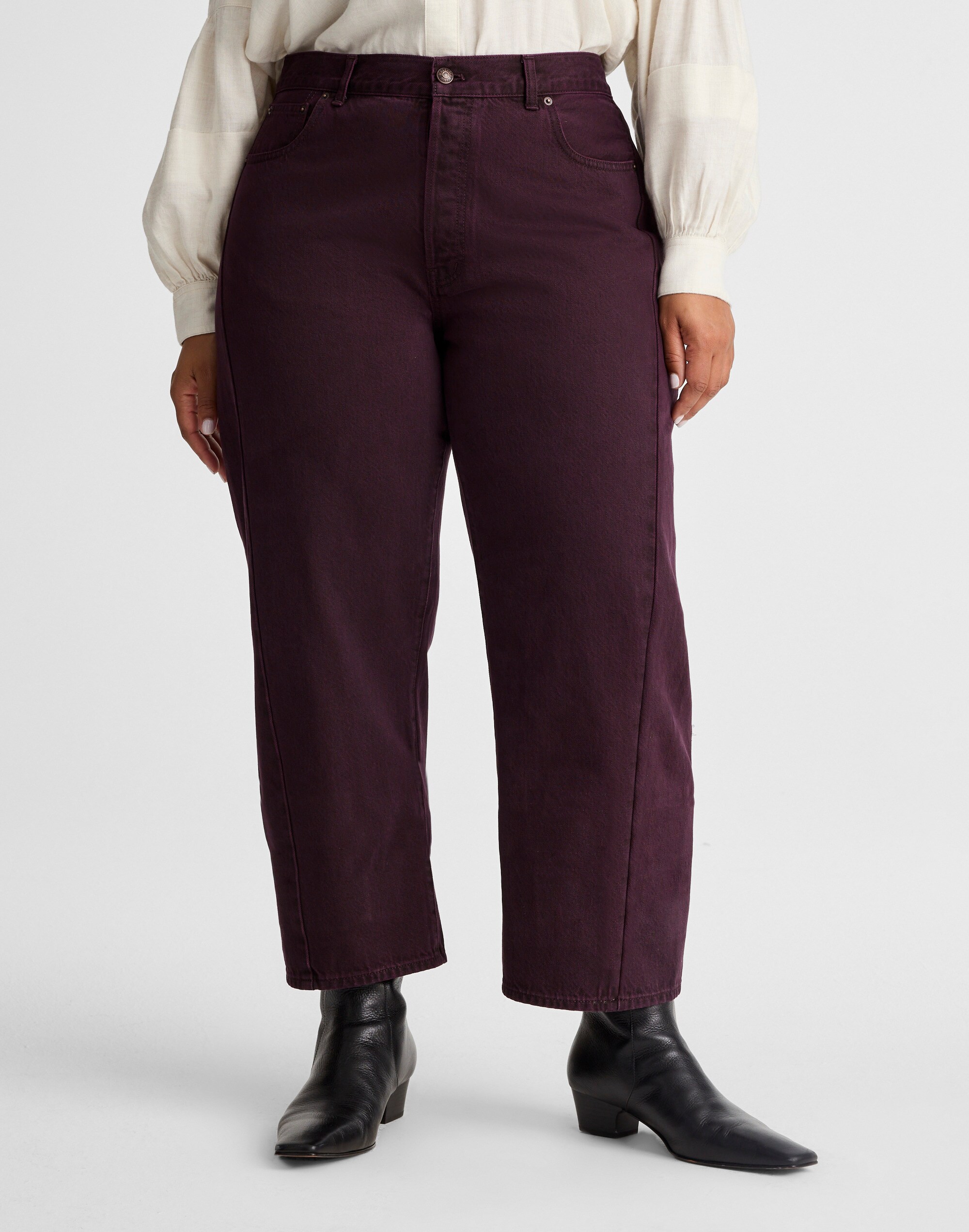 The Plus Pieced Barrel-Leg Jean