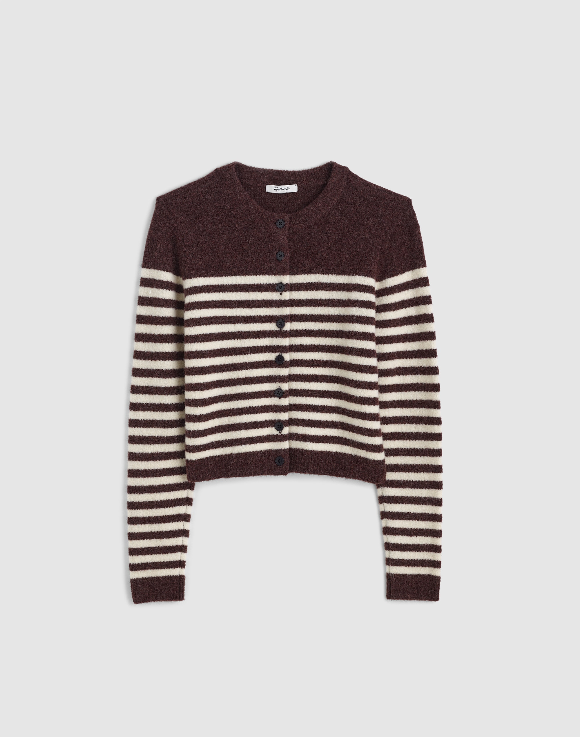 Madewell Cloudsoft Shrunken Cardigan In Multi