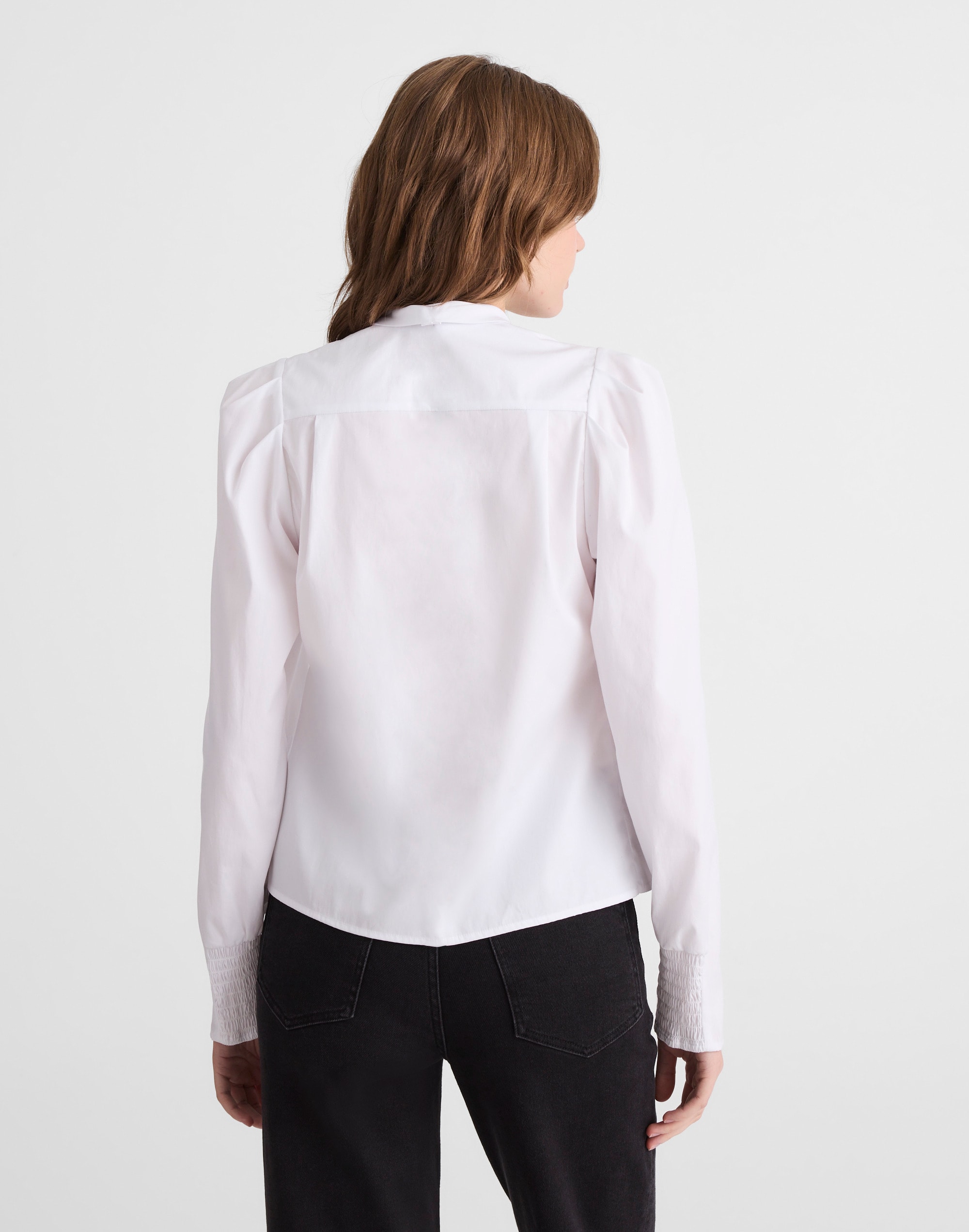 V-Neck Button-Front Top