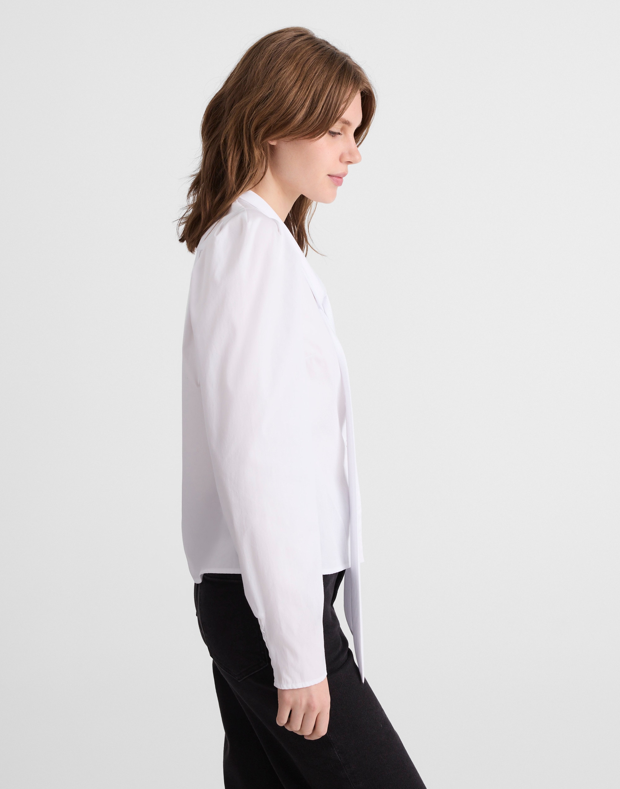 V-Neck Button-Front Top