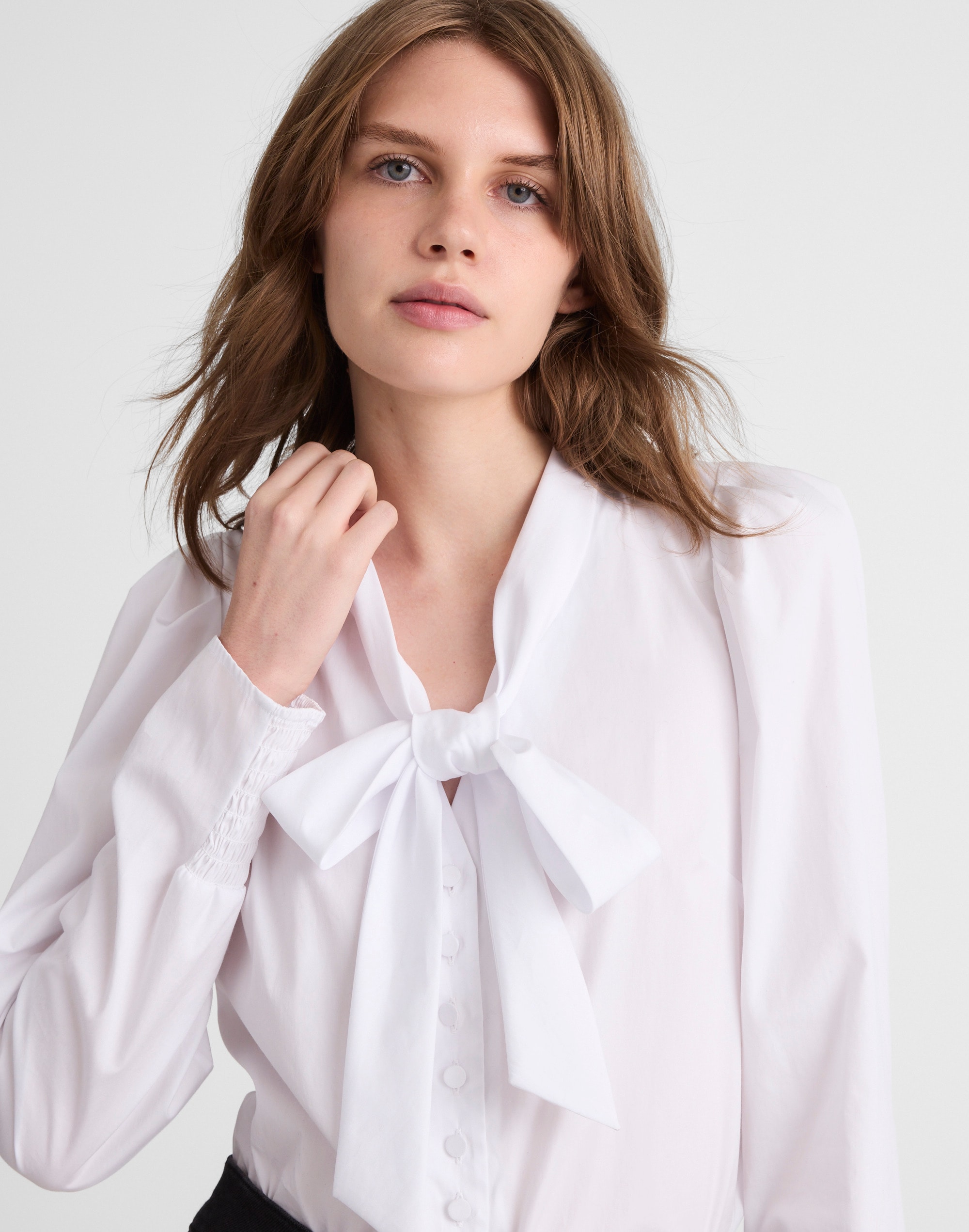 V-Neck Button-Front Top