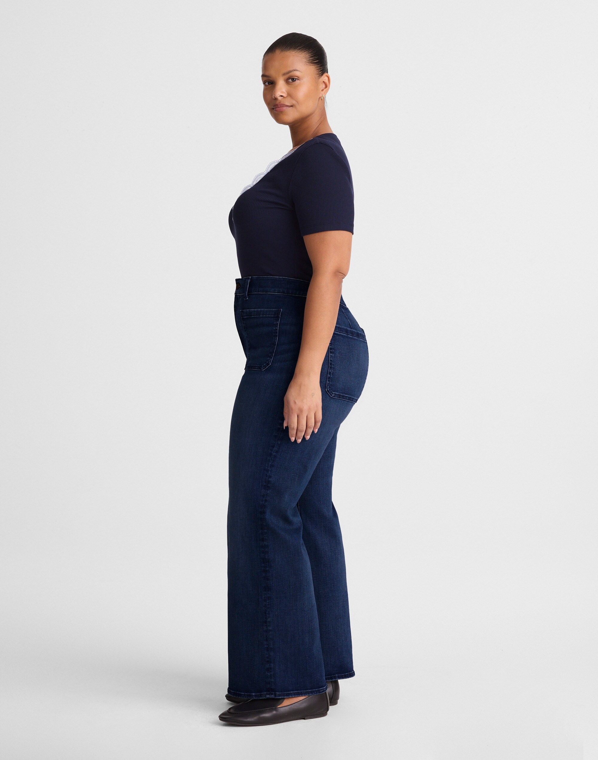The Plus Emmy Wide-Leg Jean