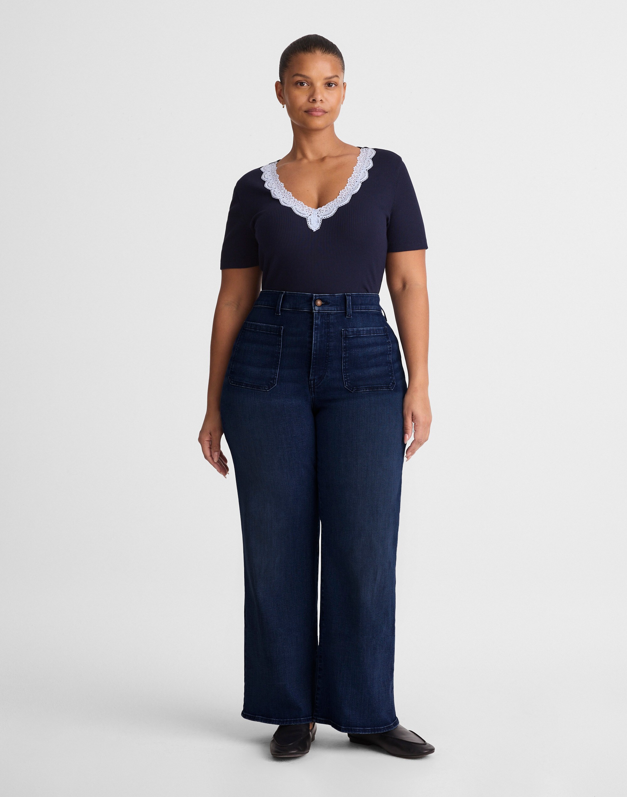 The Plus Emmy Wide-Leg Jean