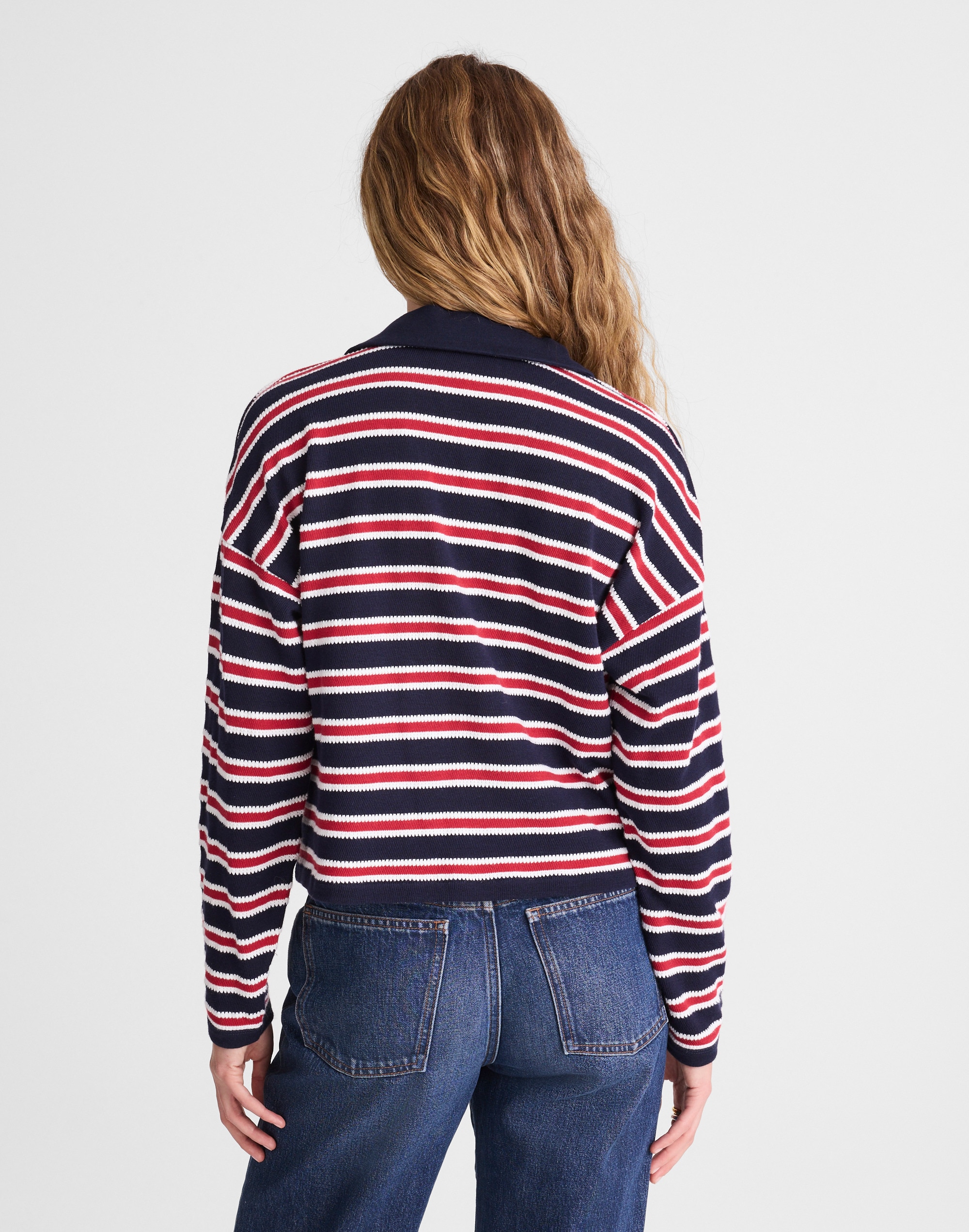Relaxed Polo Shirt in Stripe