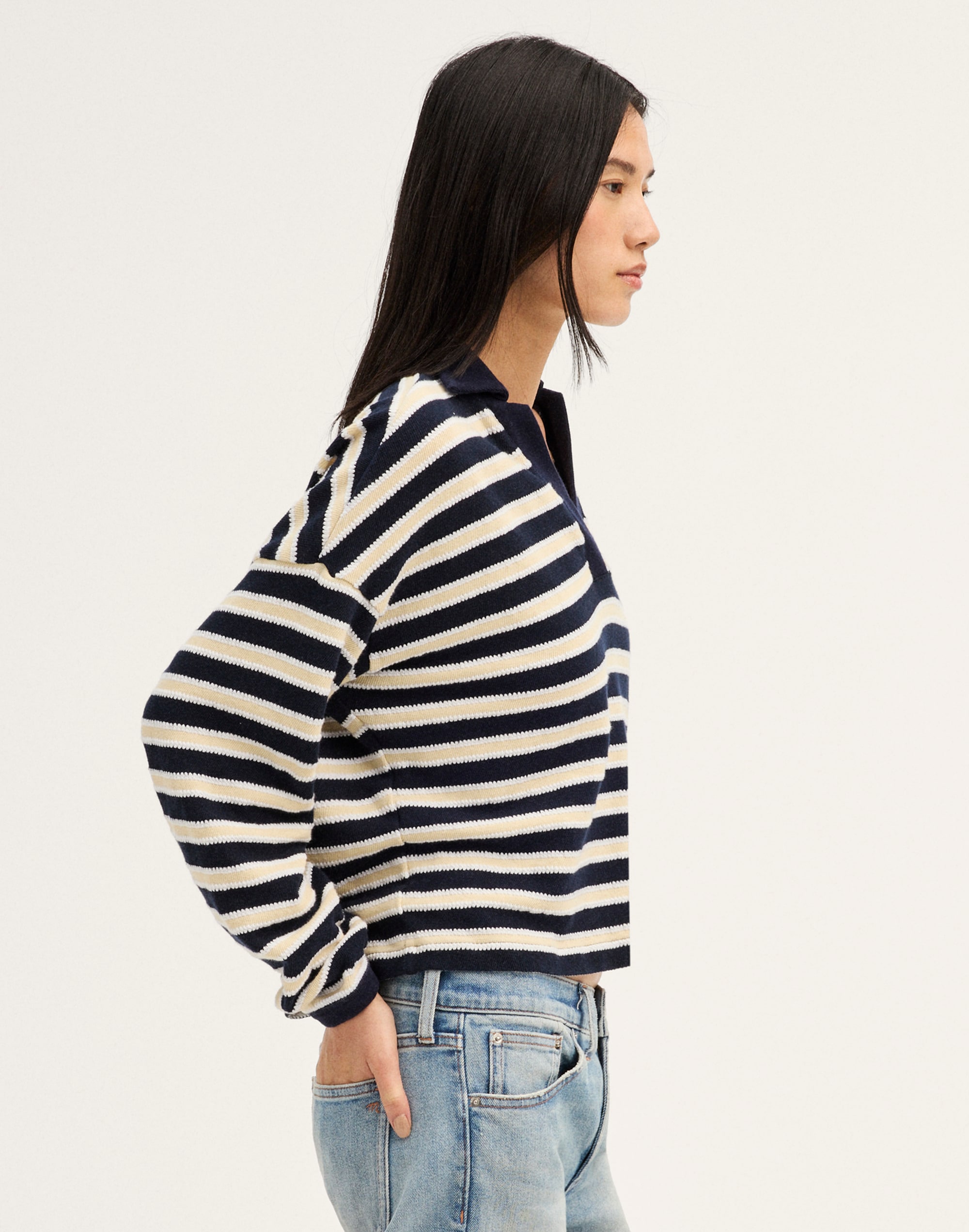 Relaxed Polo Shirt in Stripe