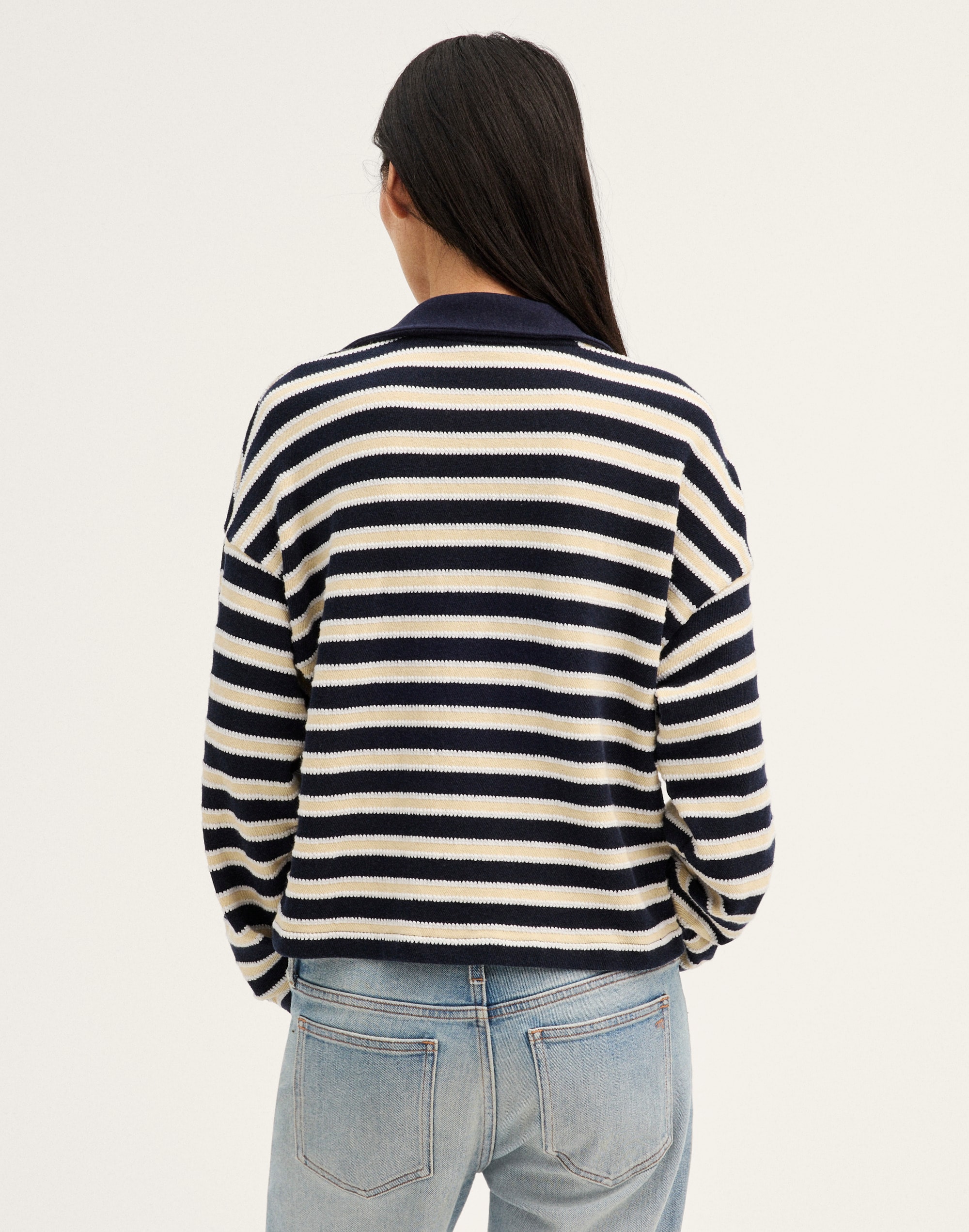 Relaxed Polo Shirt in Stripe