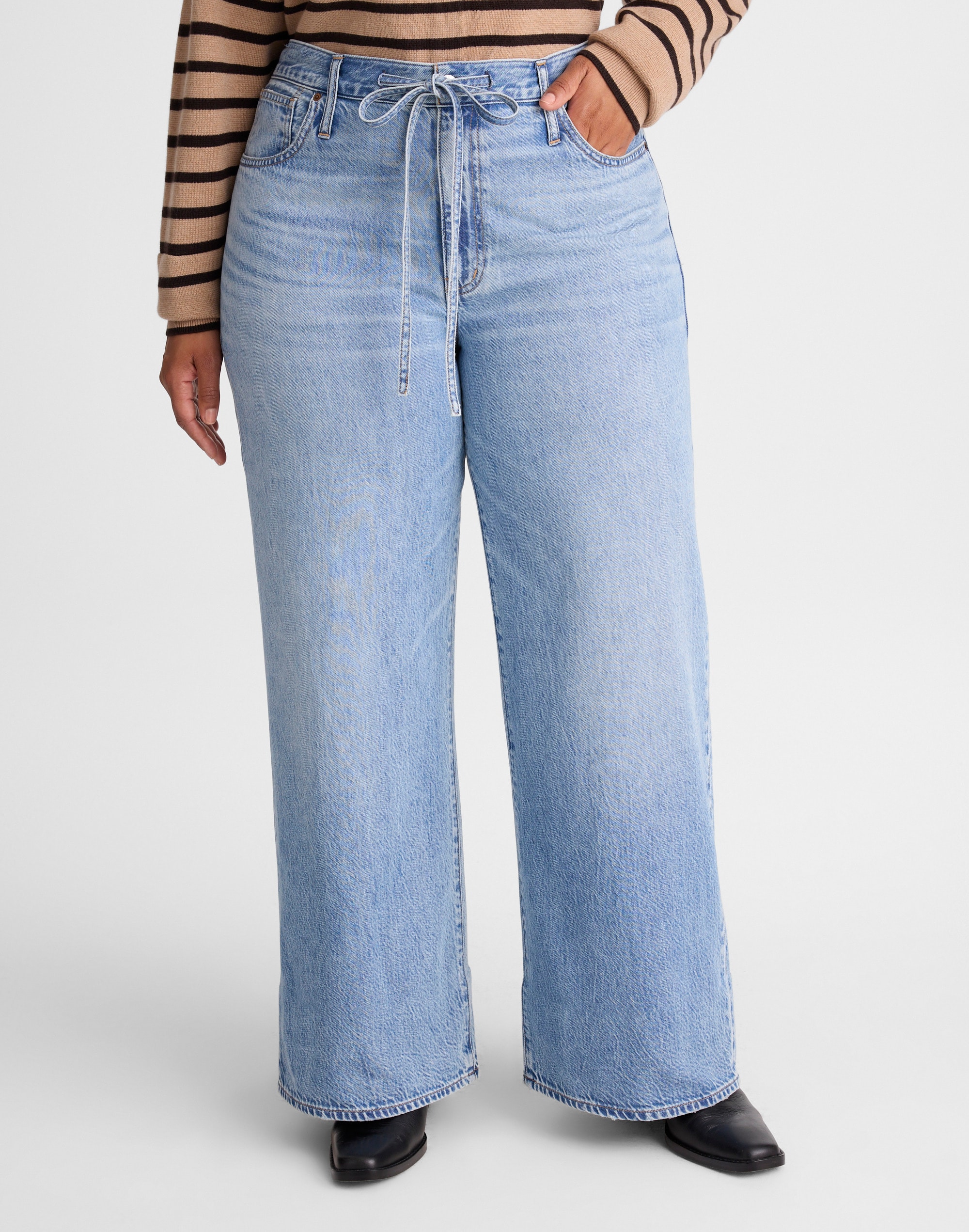 The Plus Ultimate Wide-Leg Jean in Airy Denim