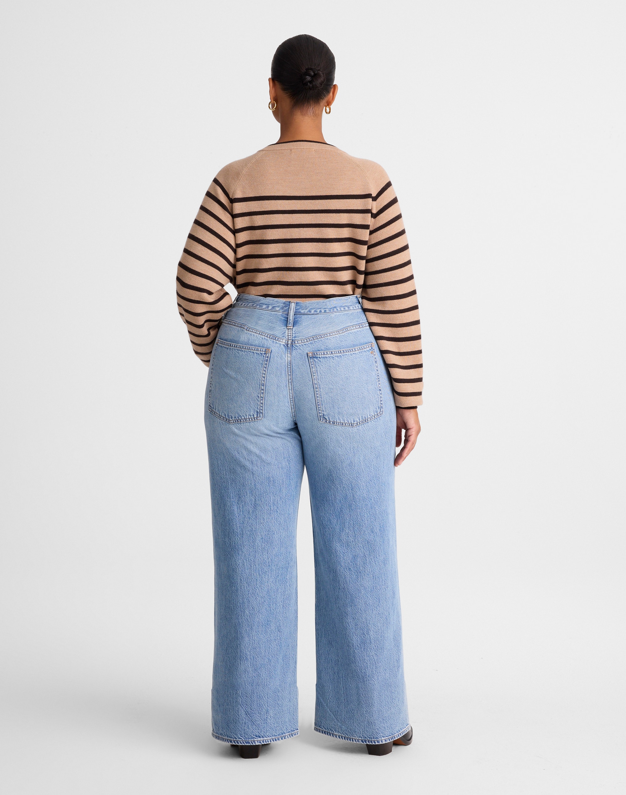 The Plus Ultimate Wide-Leg Jean in Airy Denim