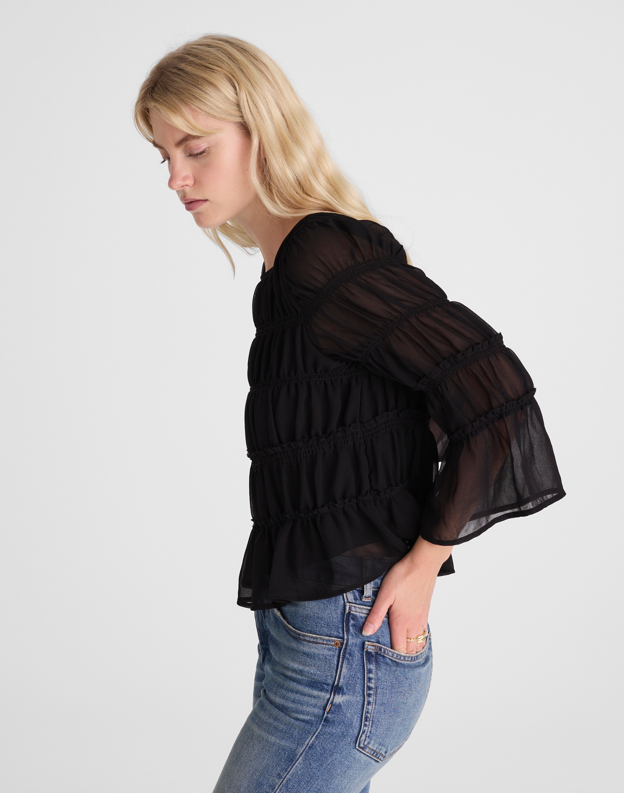 Squareneck Tiered Top