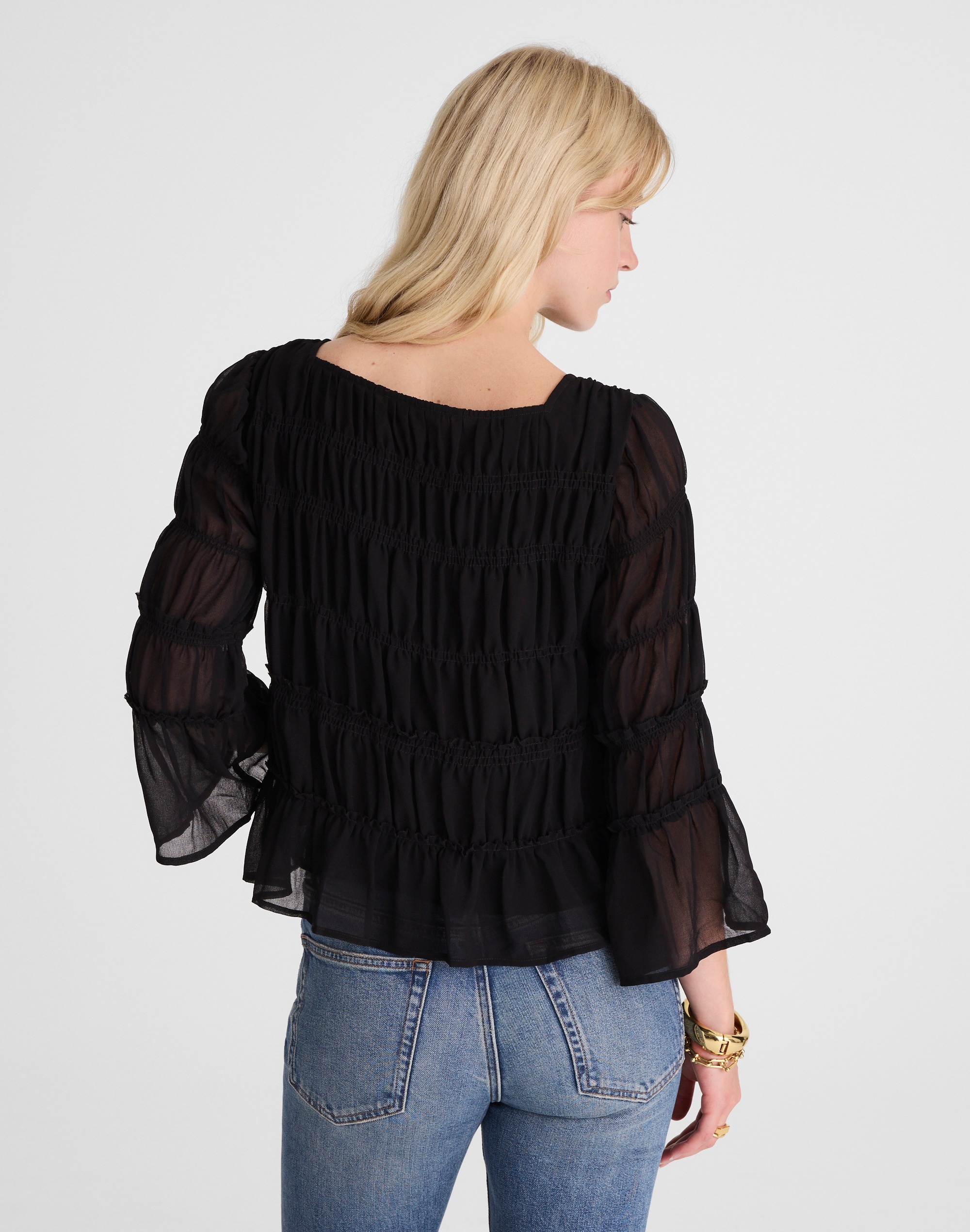 Squareneck Tiered Top