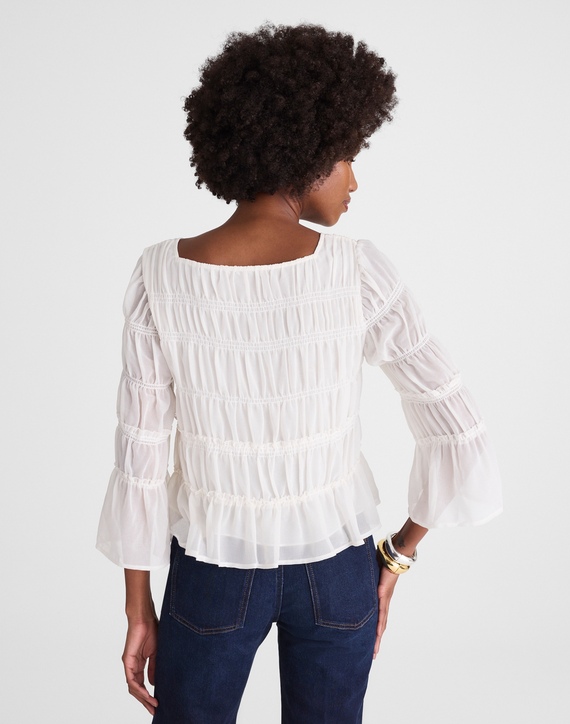 Squareneck Tiered Top