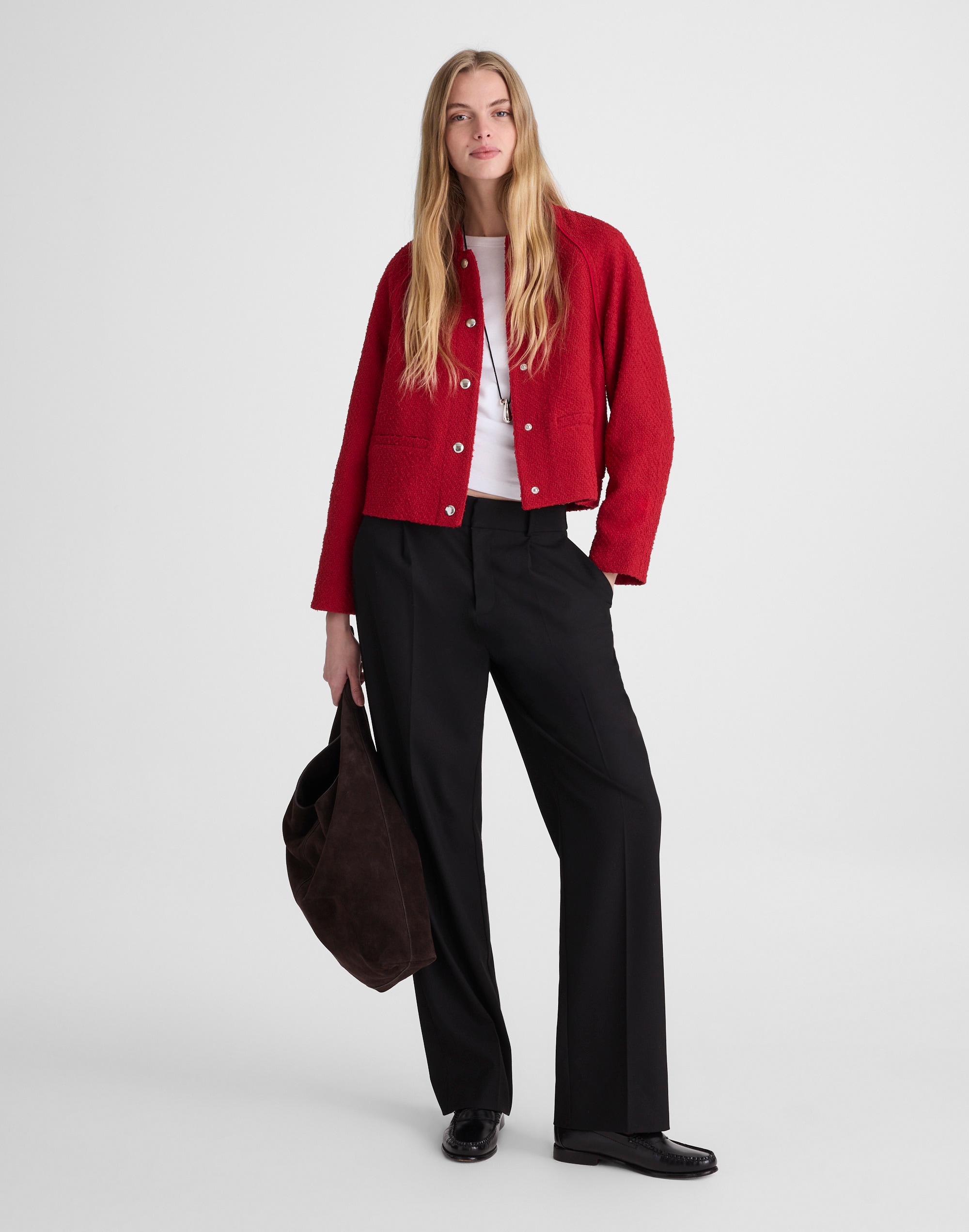 Madewell Raglan Bomber Jacket In Multi