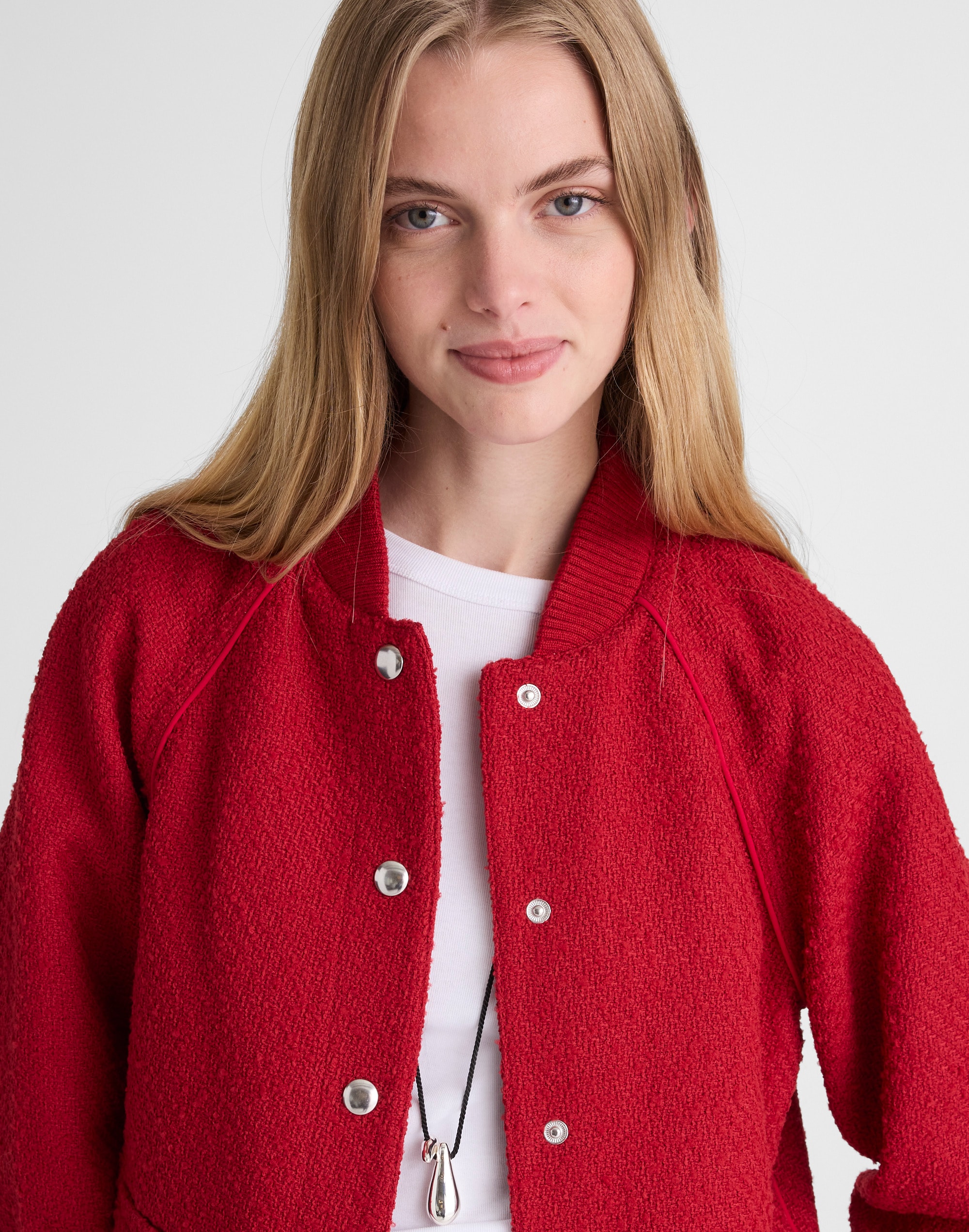 Raglan Bomber Jacket in Tweed