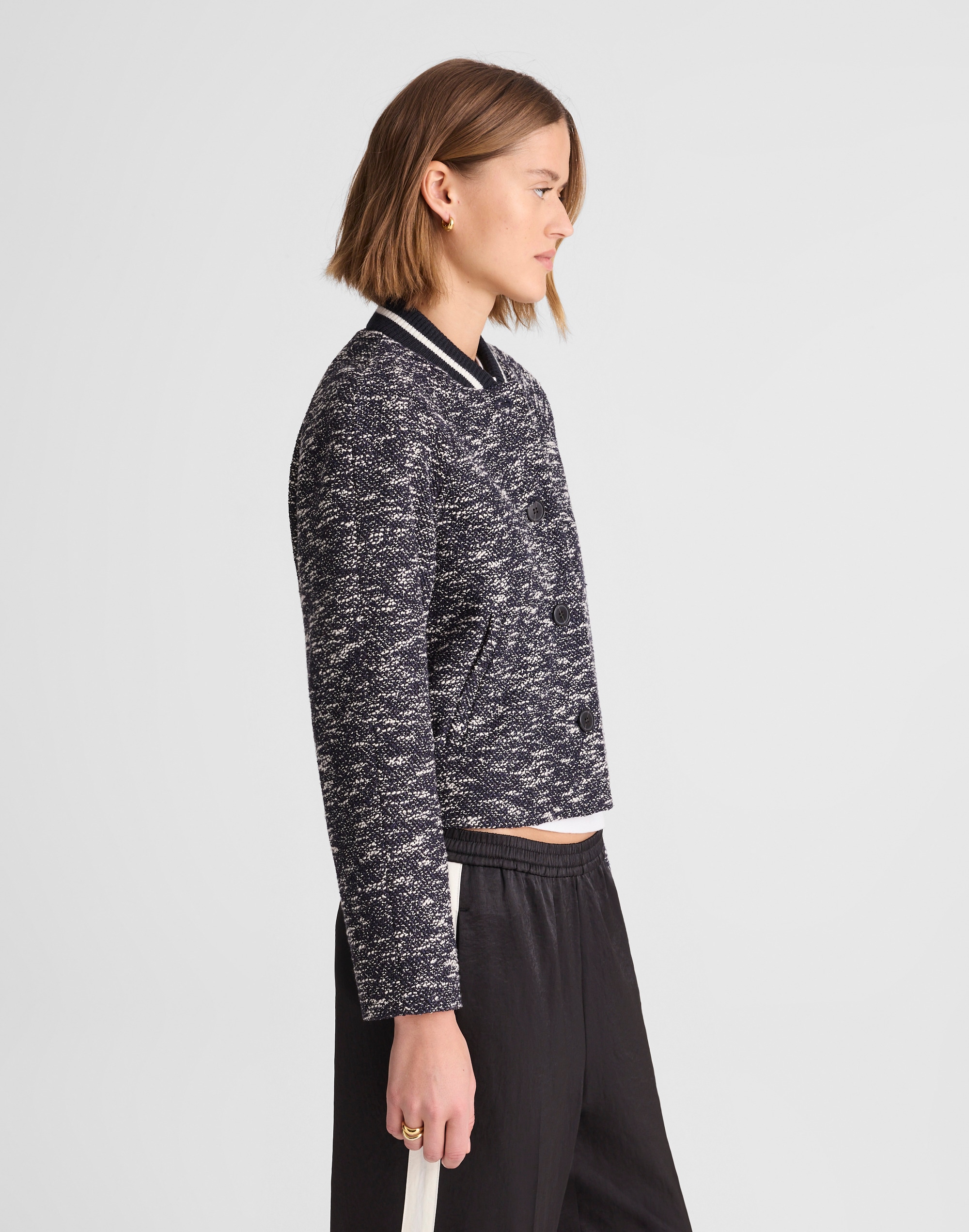 Madewell Raglan Bomber Jacket In Multi