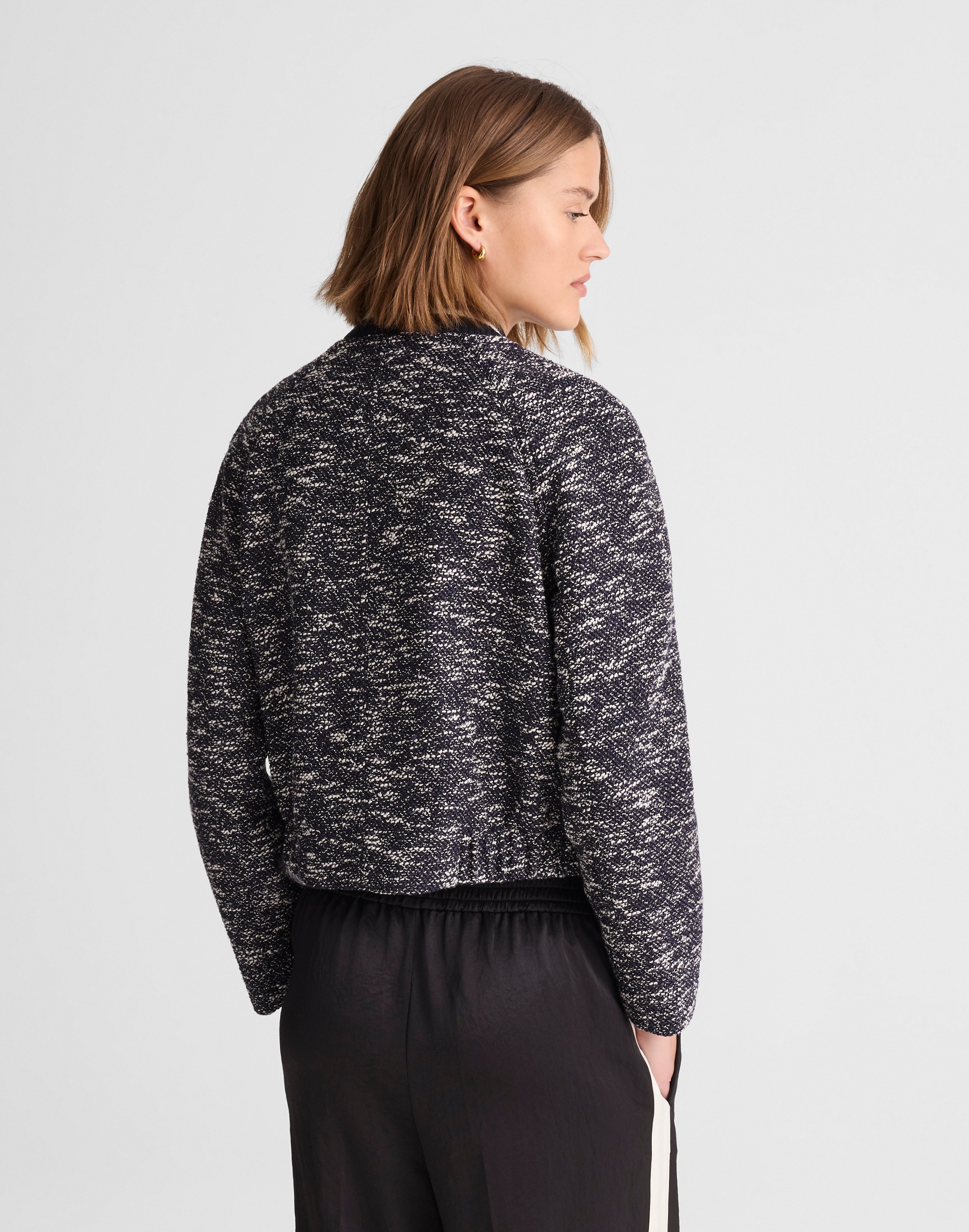 Raglan Bomber Jacket in Tweed