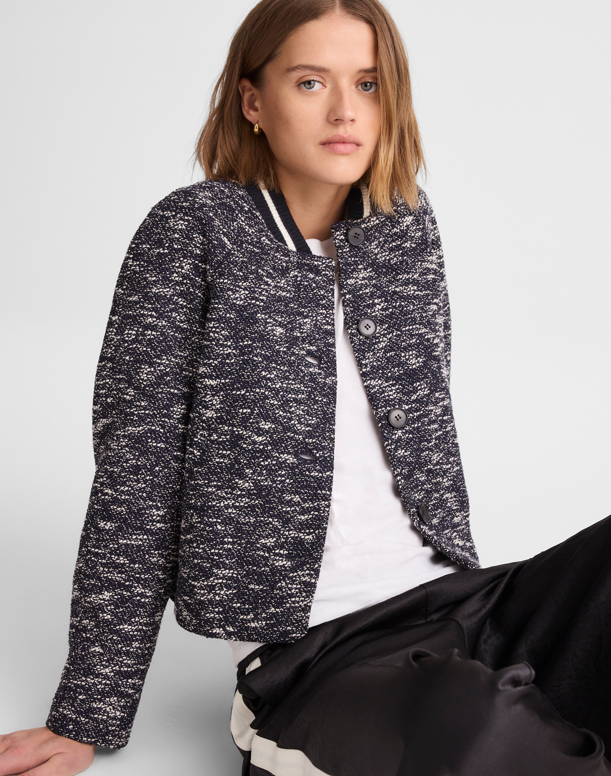 Madewell Raglan Bomber Jacket In Multi