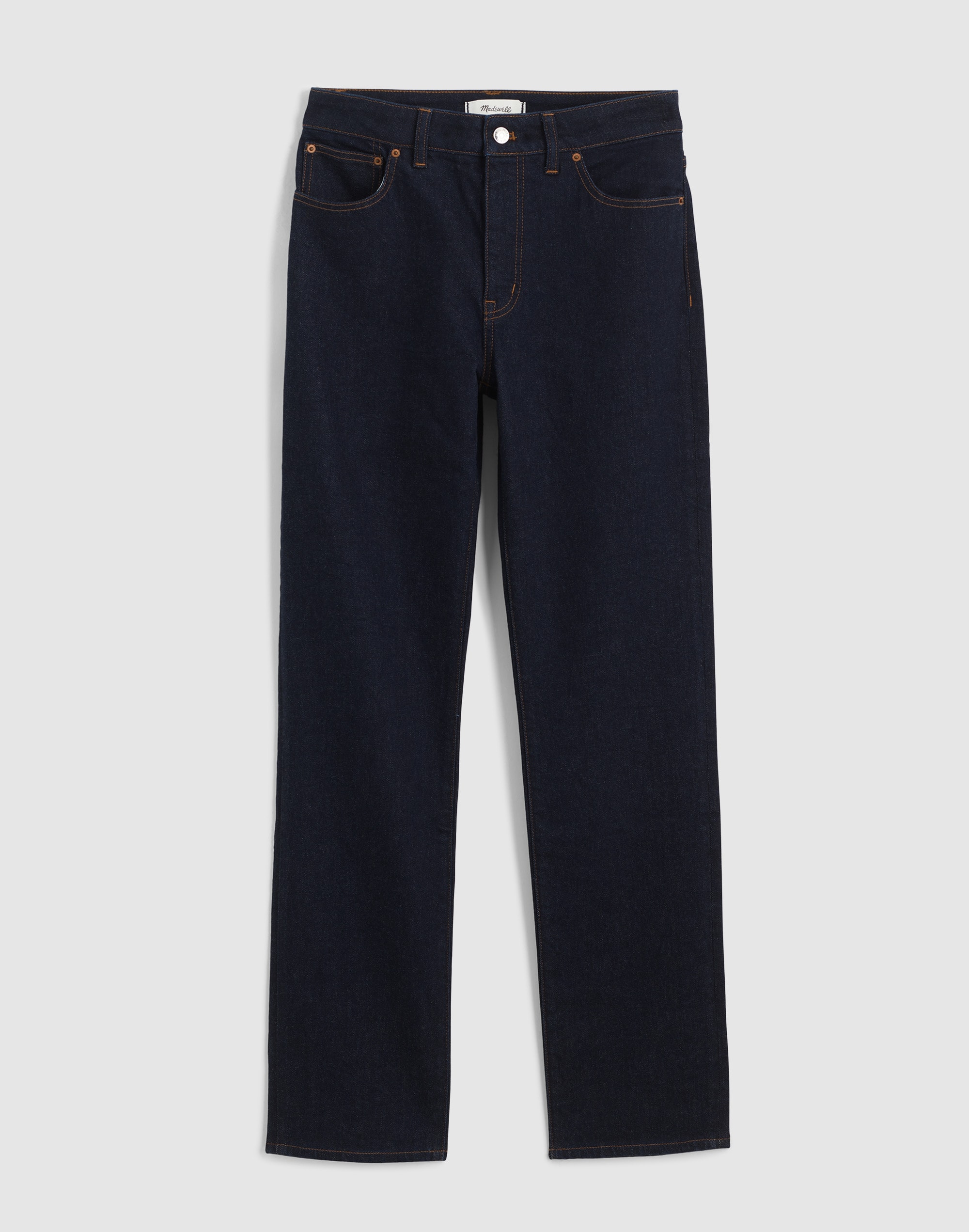 The Curvy Jules Slim-Straight Jean in Rinse Wash