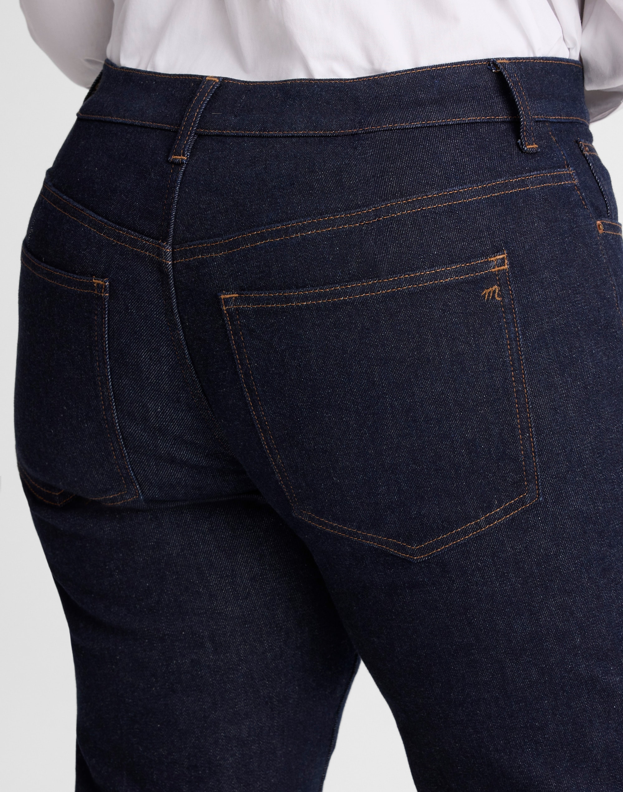 The Plus Jules Slim-Straight Jean in Rinse Wash