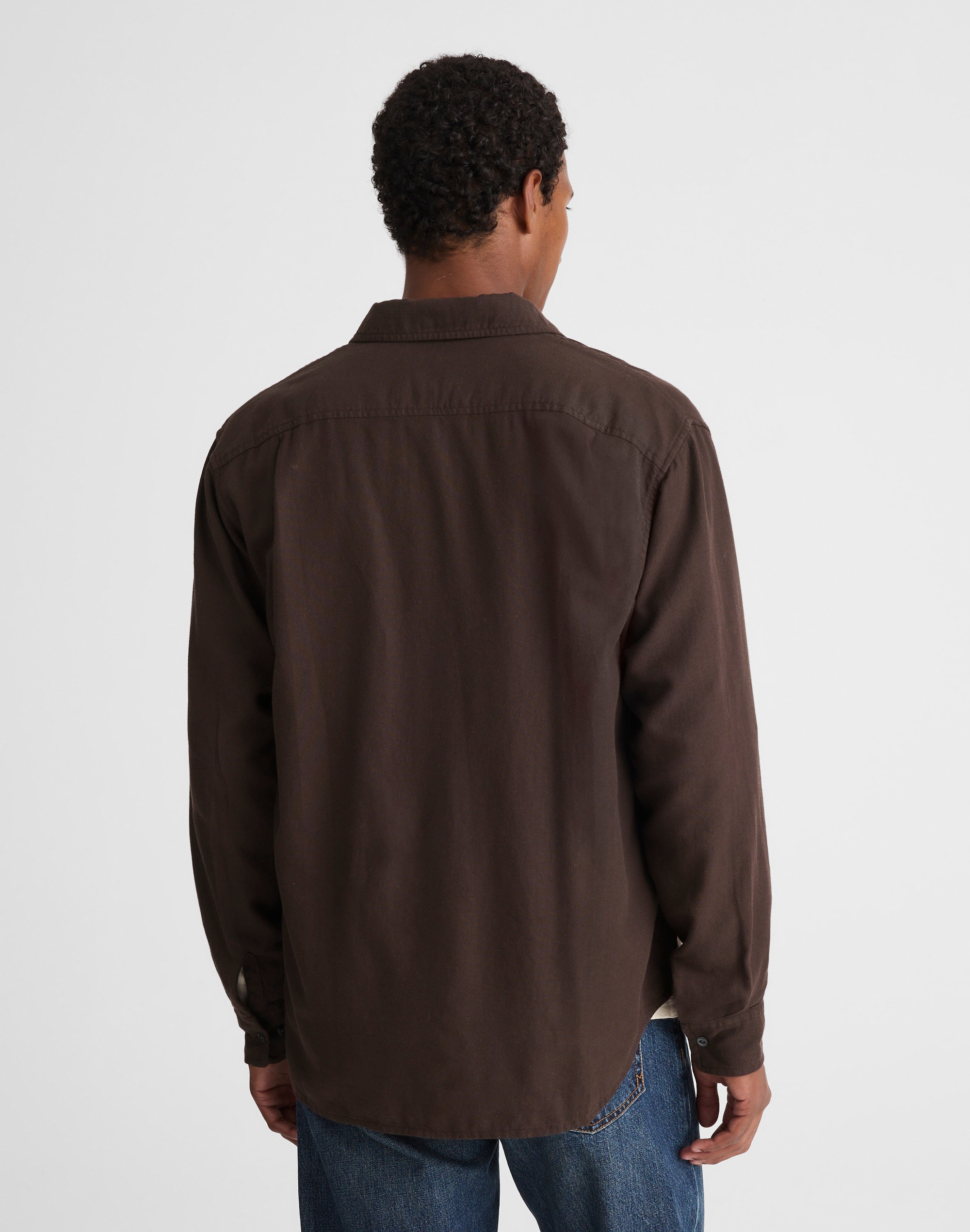 Lightweight Flannel Button-Up Shirt