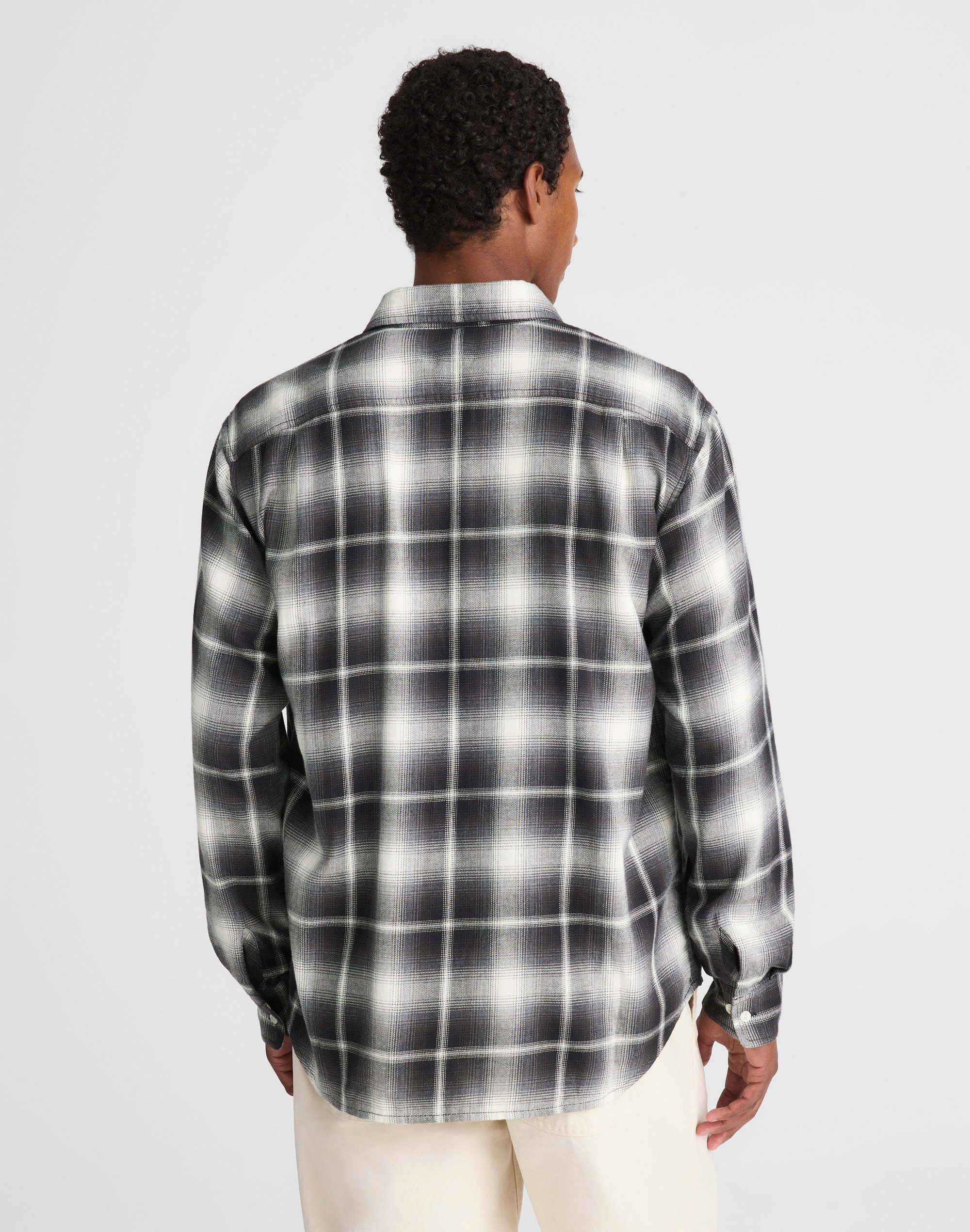Lightweight Flannel Button-Up Shirt