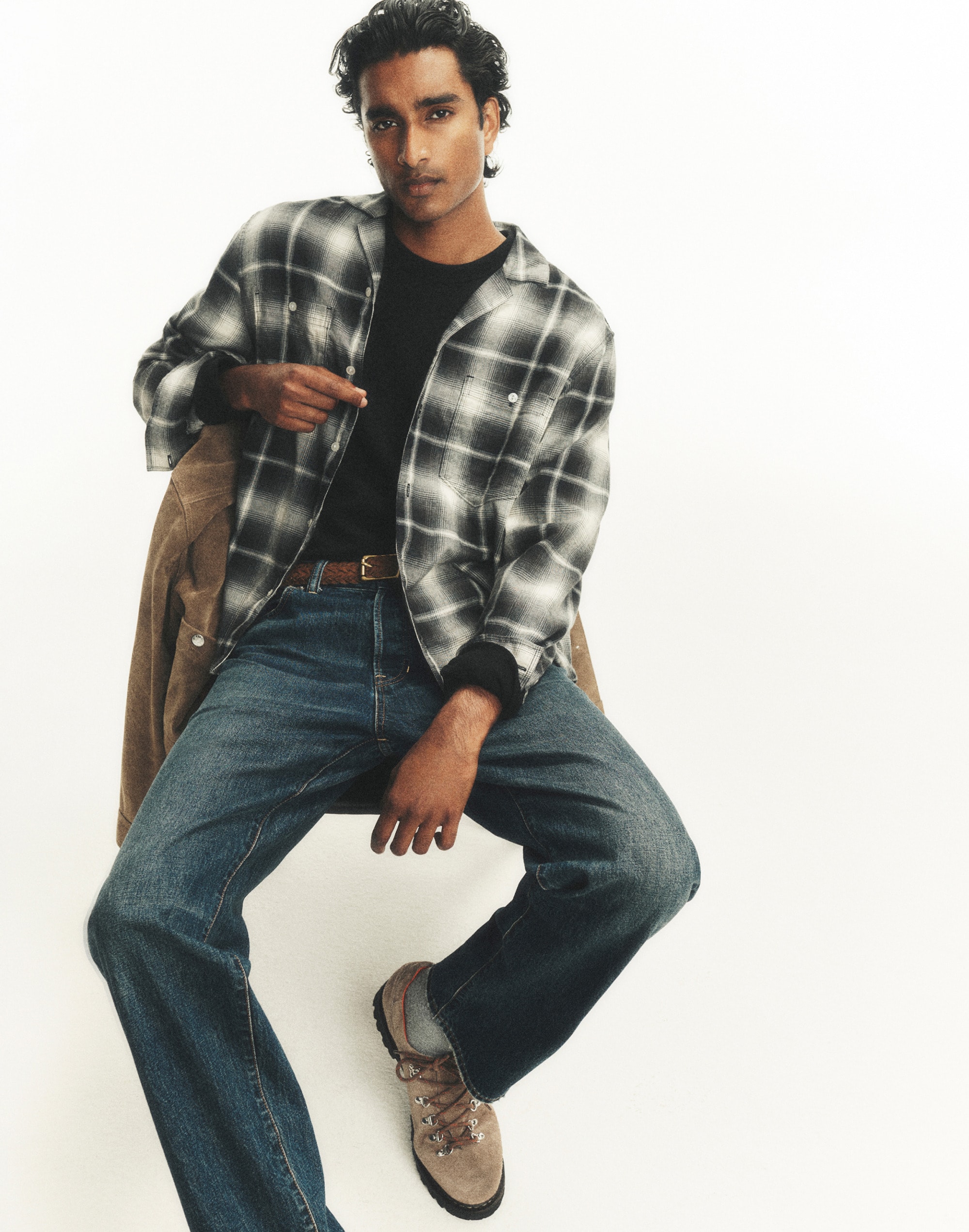 Lightweight Flannel Button-Up Shirt