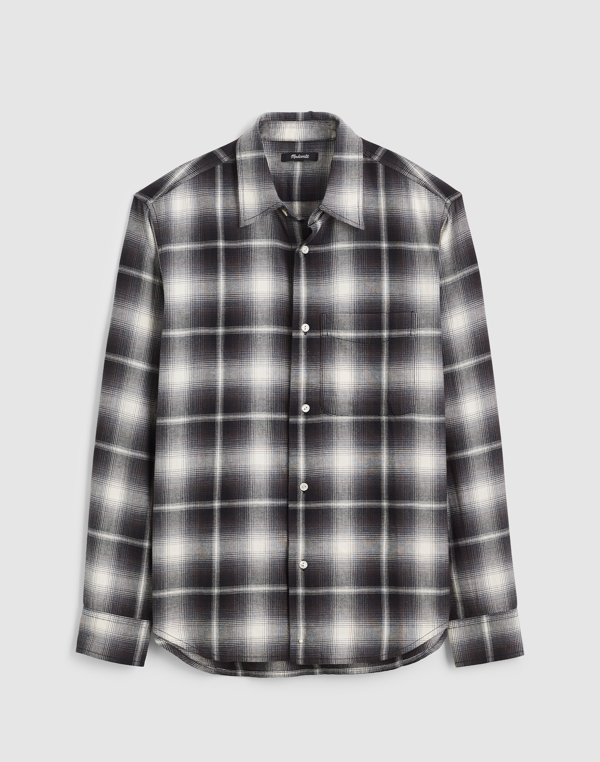 Lightweight Flannel Button-Up Shirt
