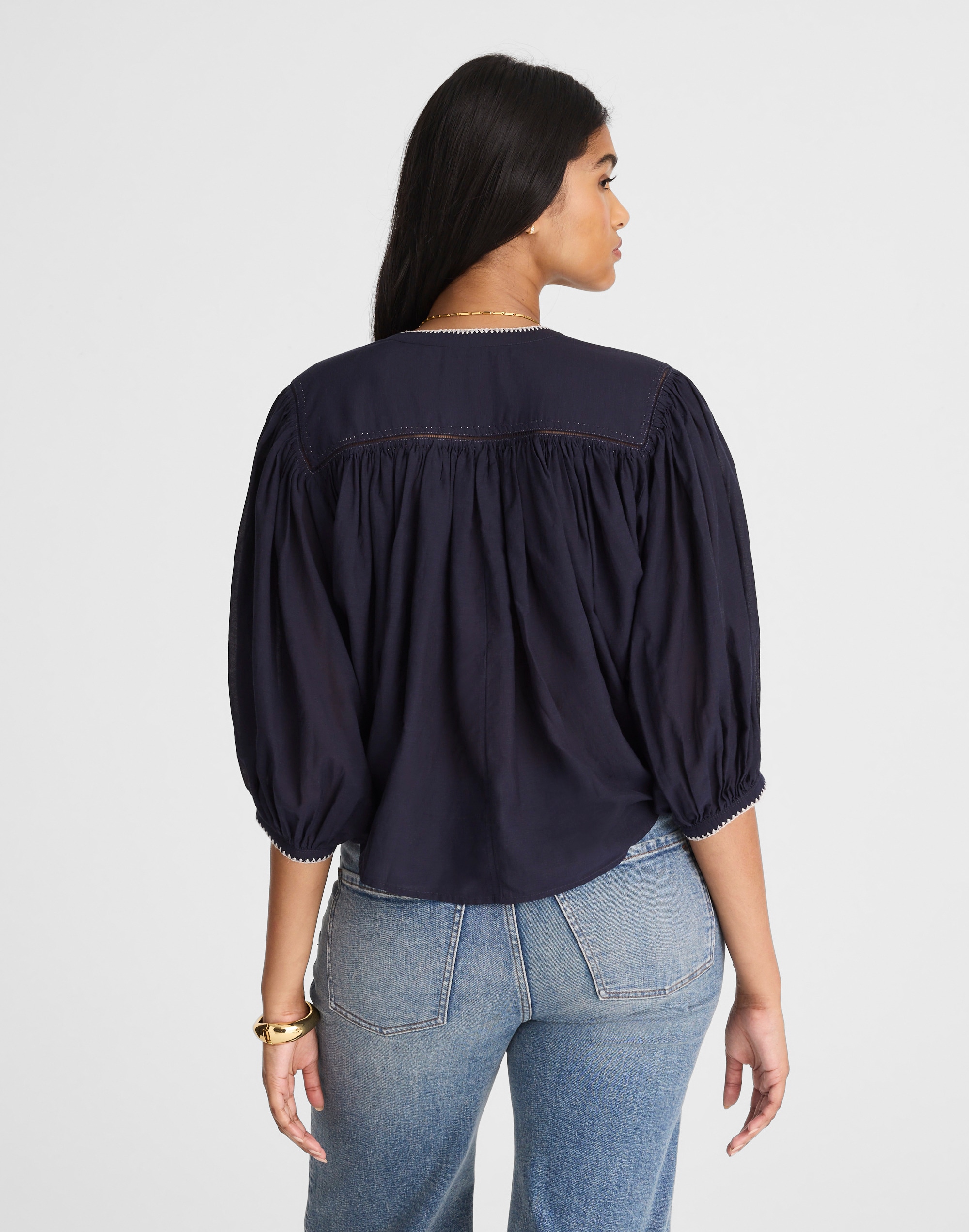 Balloon-Sleeve Top