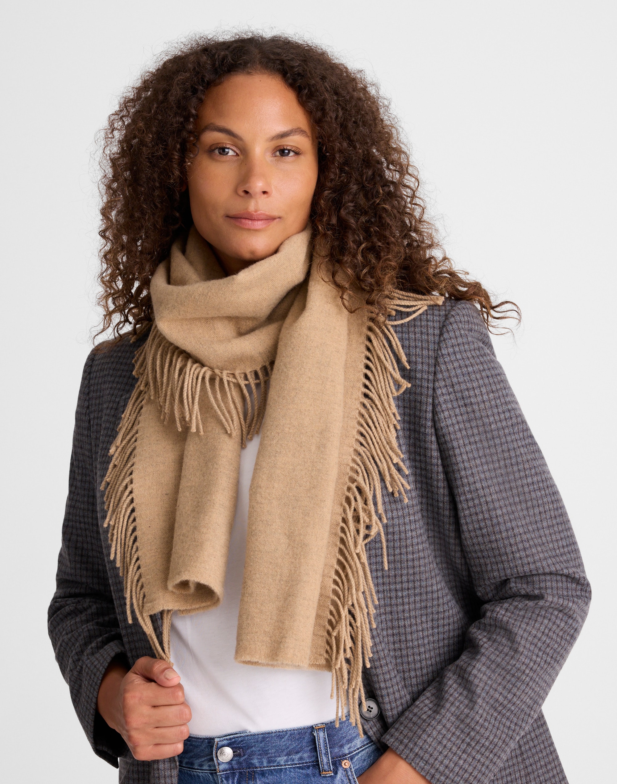Fringe Wool Scarf