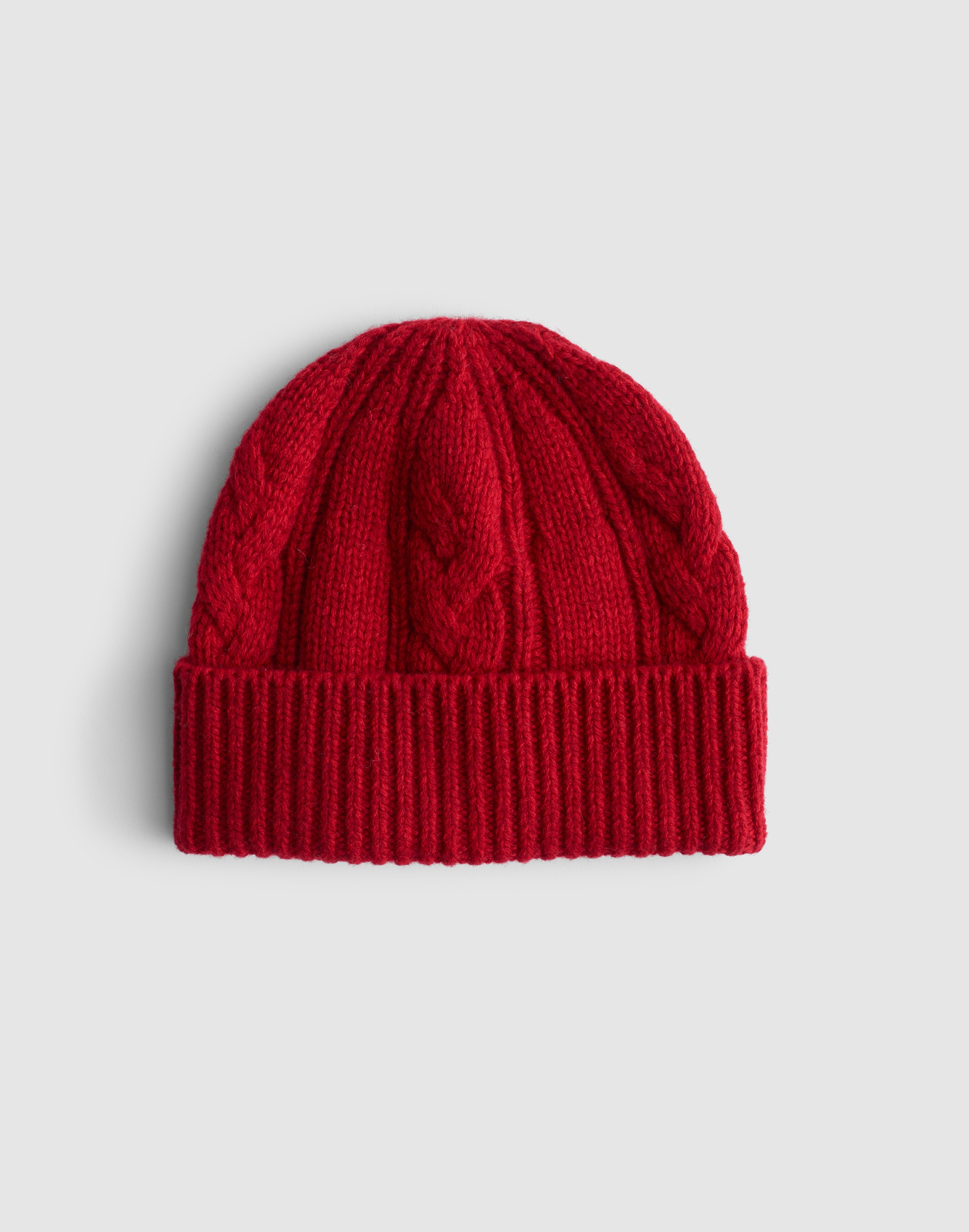 Madewell Chunky Cable-stitch Beanie In Red