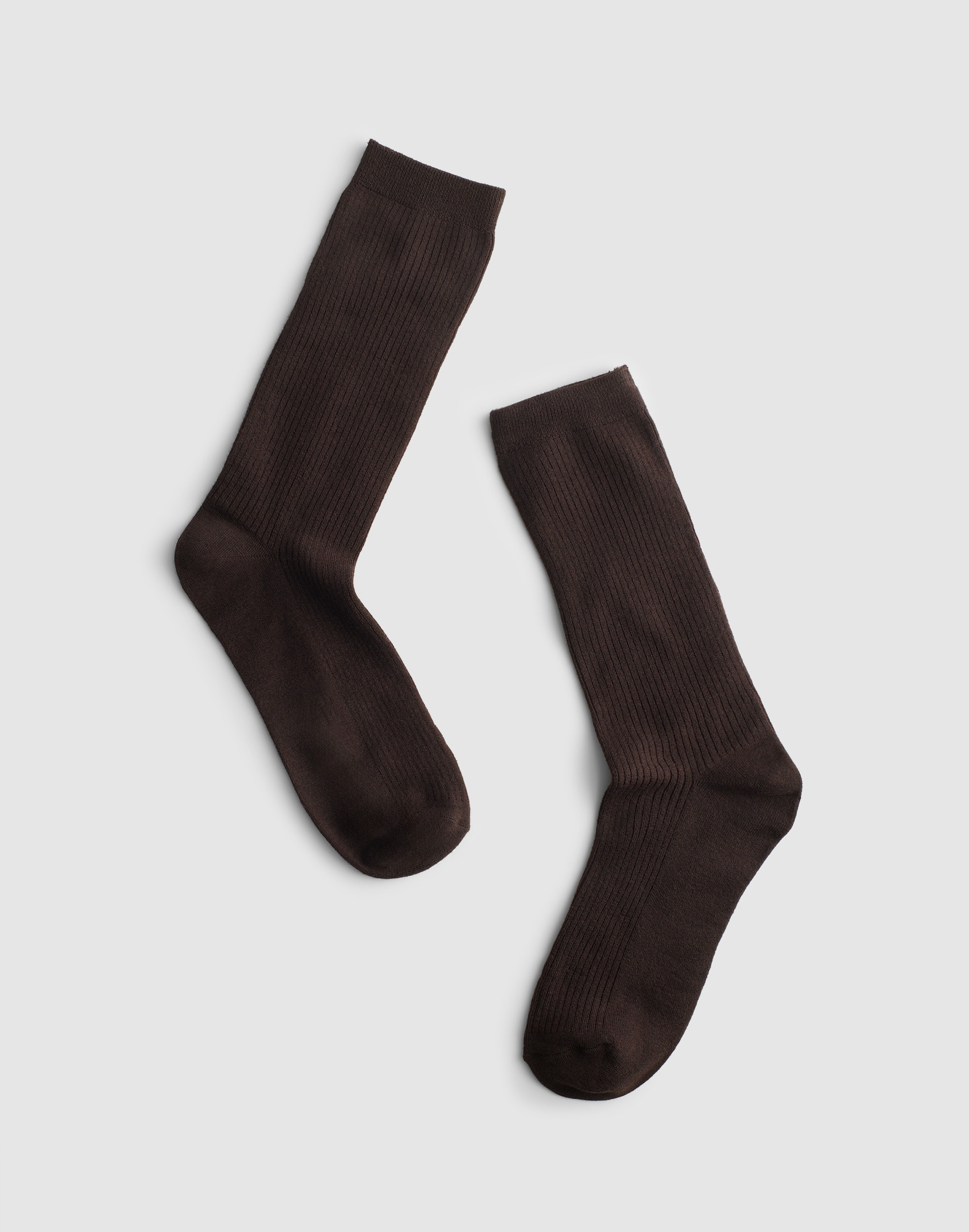 Ribbed Crew Socks