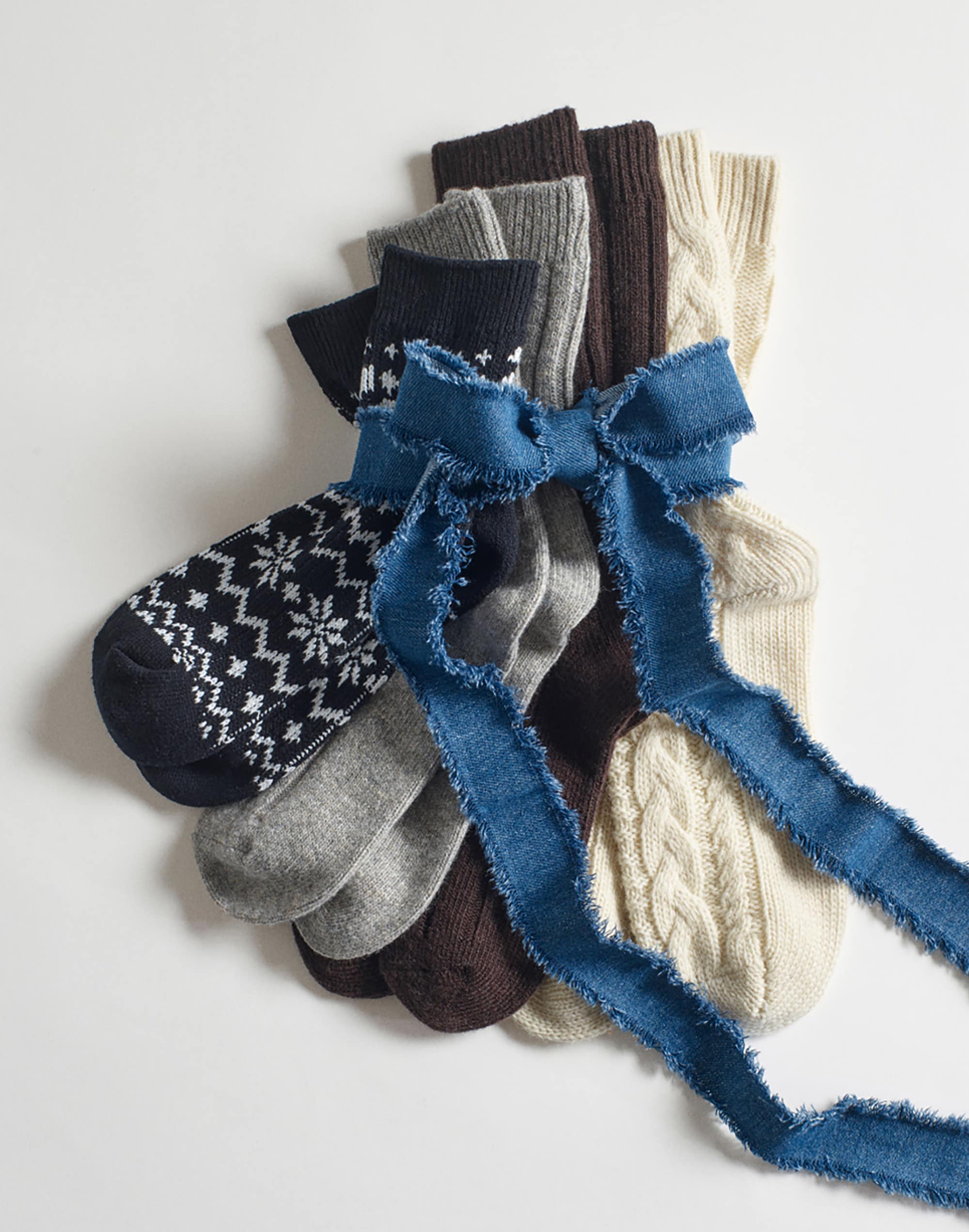 Brushed Fair Isle Socks