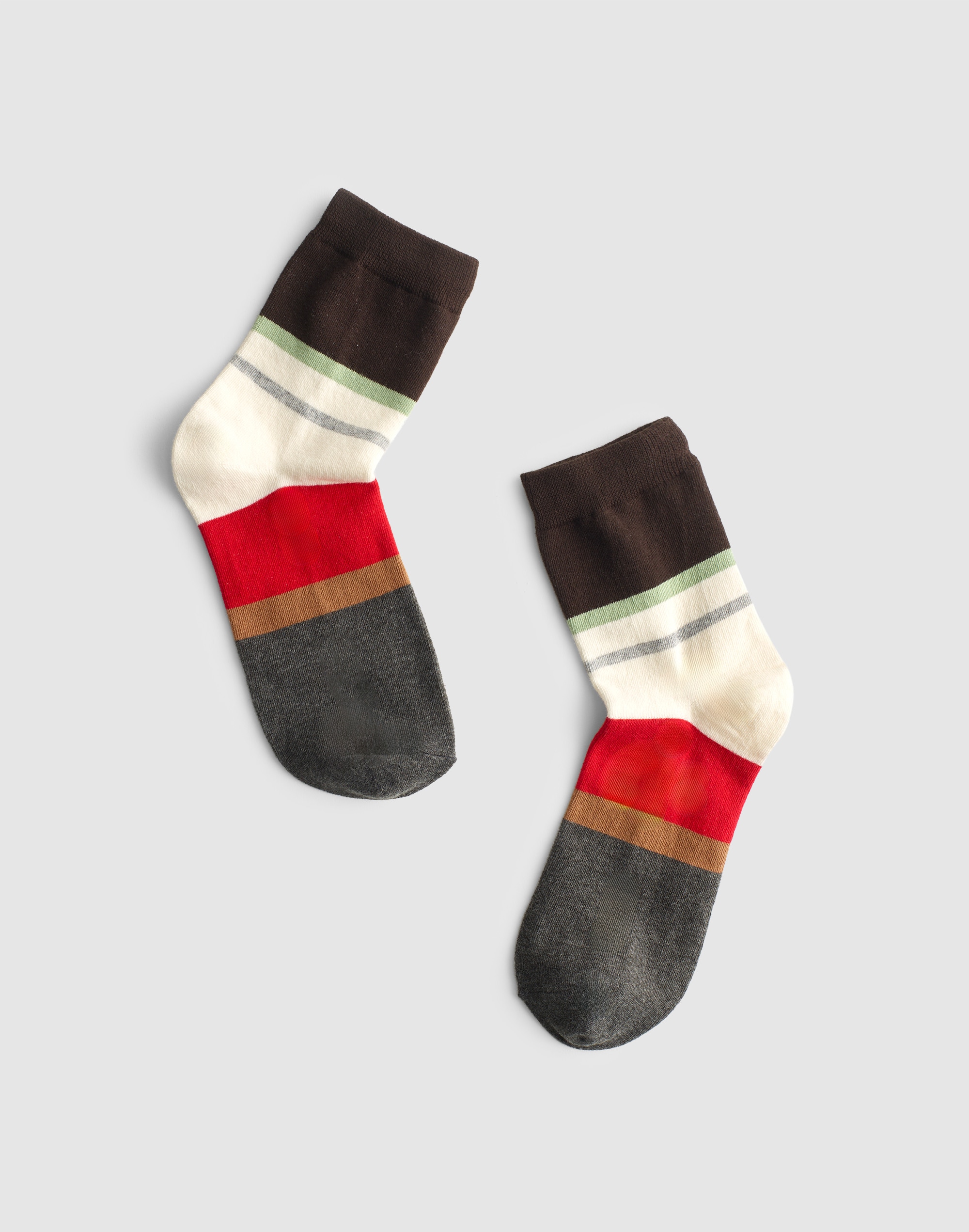 colorblocked trouser socks